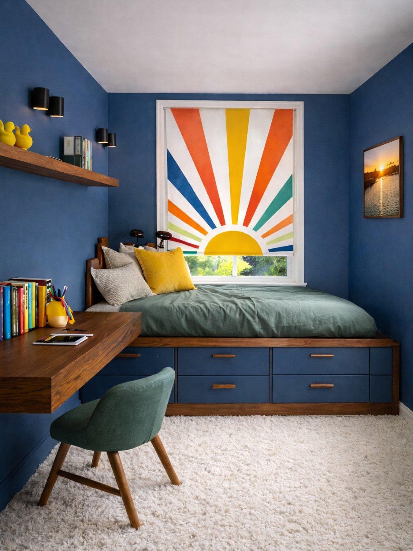 Image 5 of 7 of The Very Collection Painted Sun Roller Blind 60x160