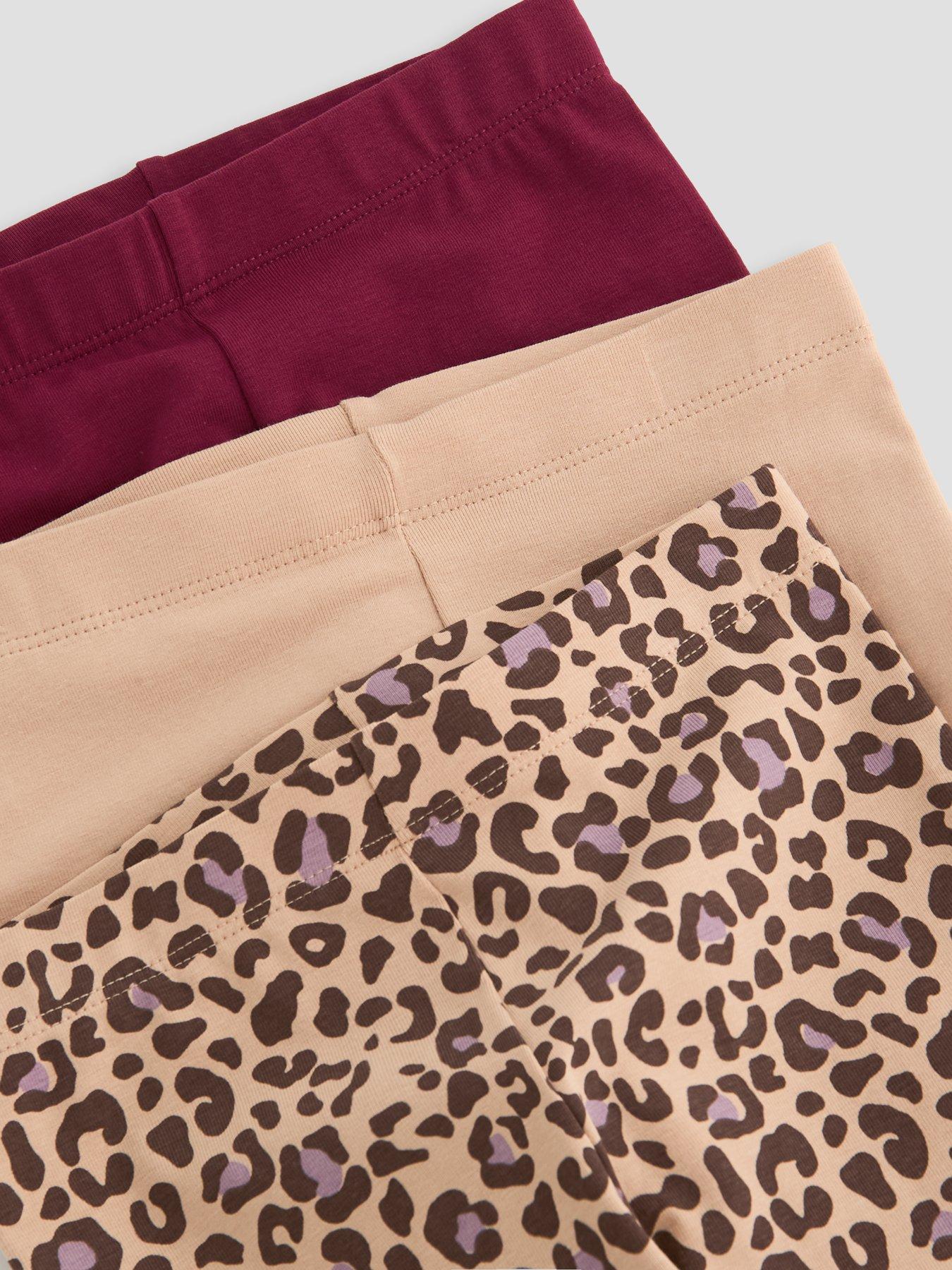 Image 4 of 5 of The Very Collection Girls 3 Pack of Leggings (9 months - 7 years) - Print/Solid