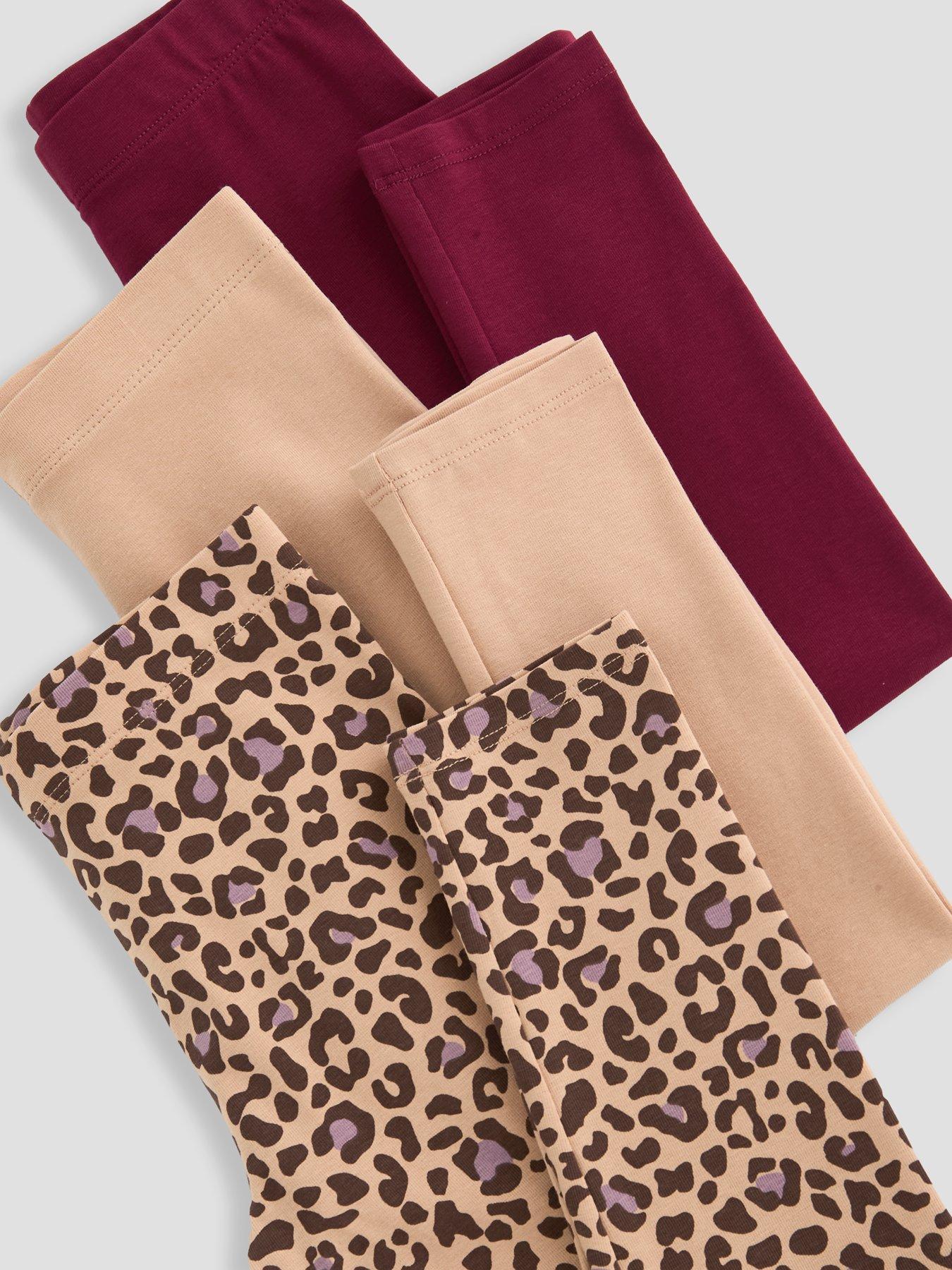 Image 5 of 5 of The Very Collection Girls 3 Pack of Leggings (9 months - 7 years) - Print/Solid