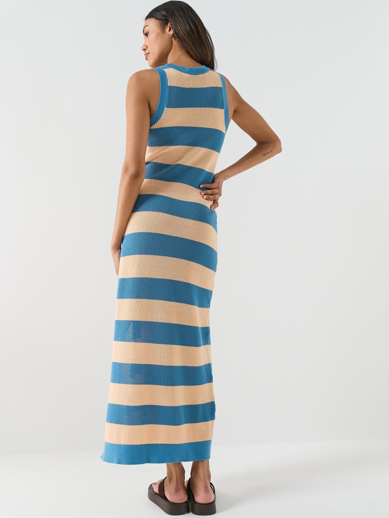 strapless open back dress Ribbed Bodycon Midi Dress  Urban Planet