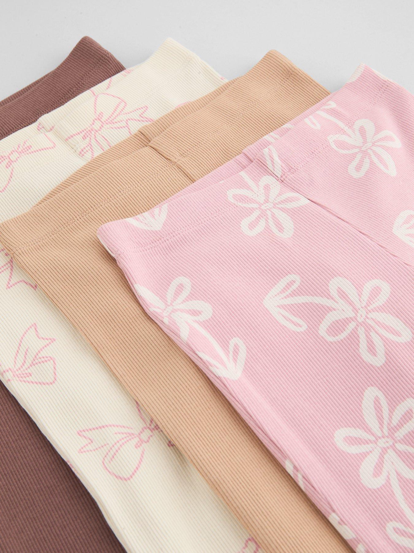 Image 4 of 5 of The Very Collection Girls 4 Pack Rib Flare Leggings (9 months - 7 years) - Multi