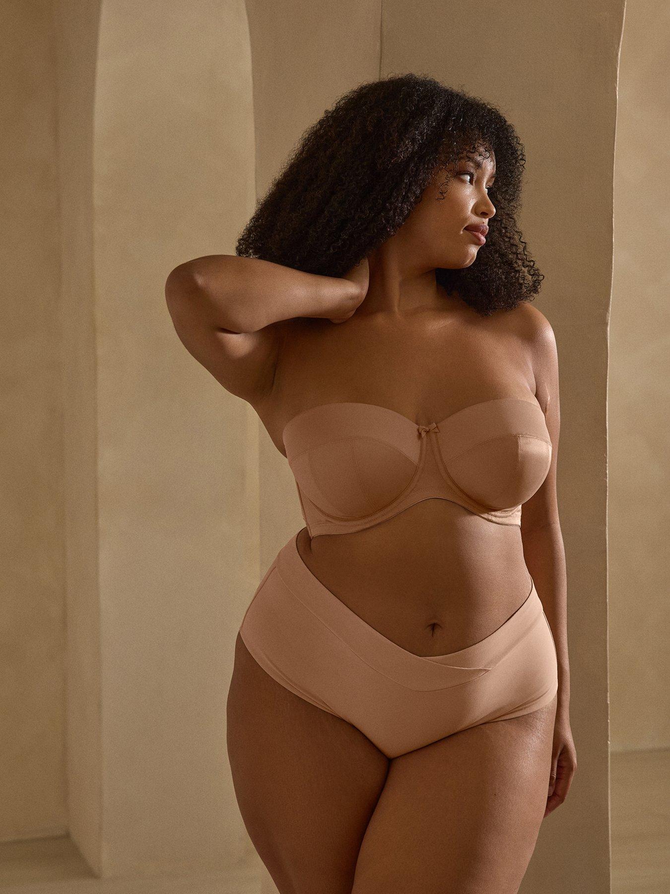 Sculptresse Dana Hazel Strapless Bra, Brown, Size 40F, Women