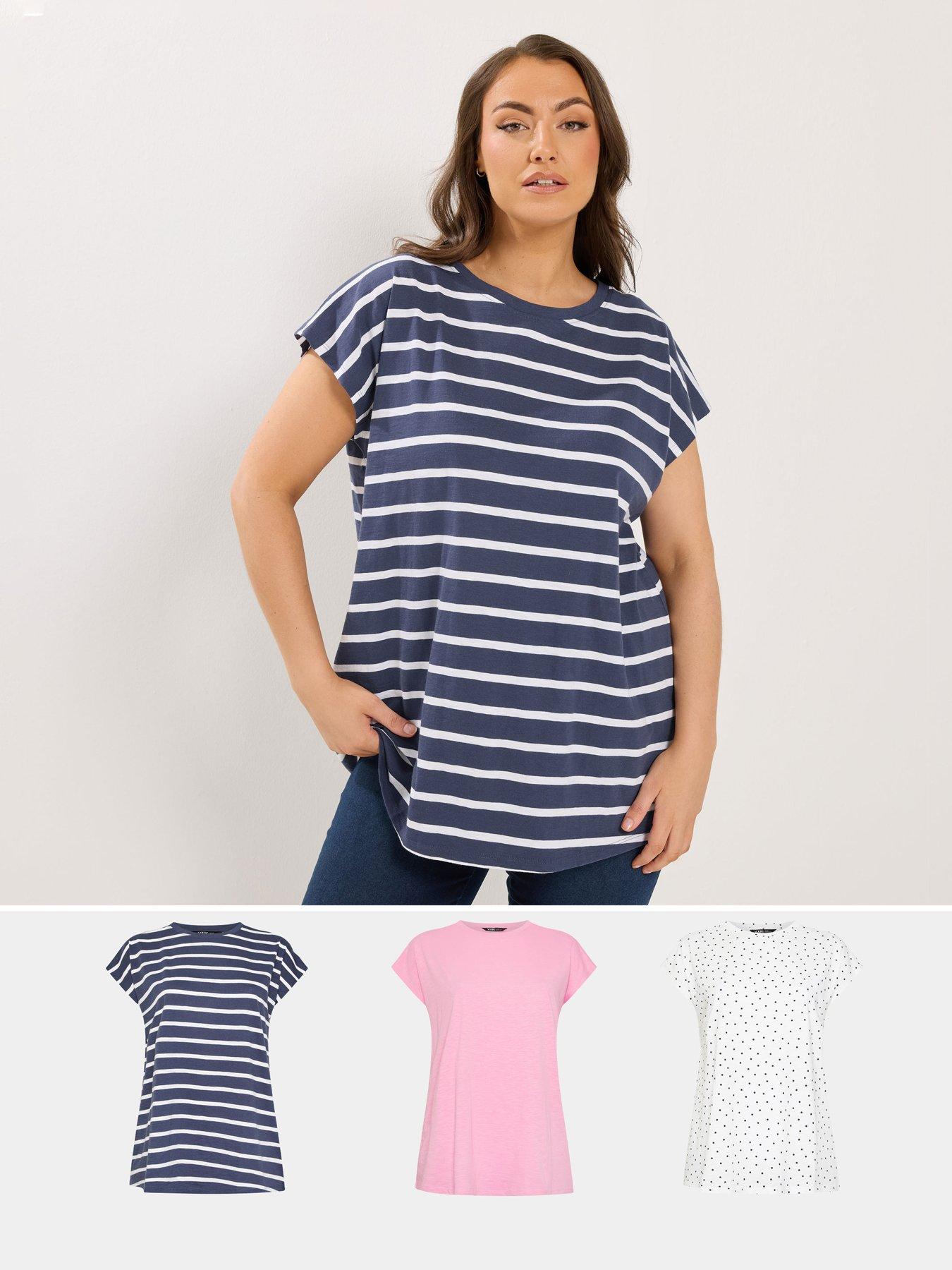 Yours Curve 3 Pack Grown On Slub T-shirt