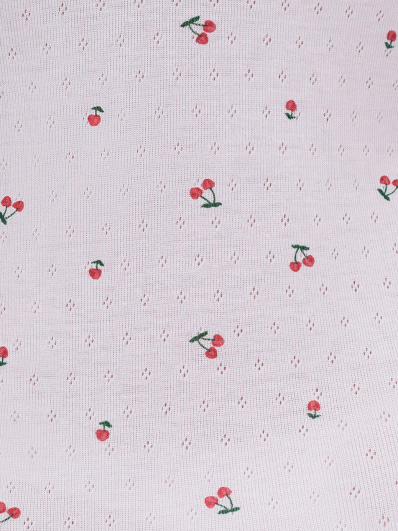 Image 6 of 6 of Boux Avenue Cherry Pointelle Nightdress - Pink Cherry