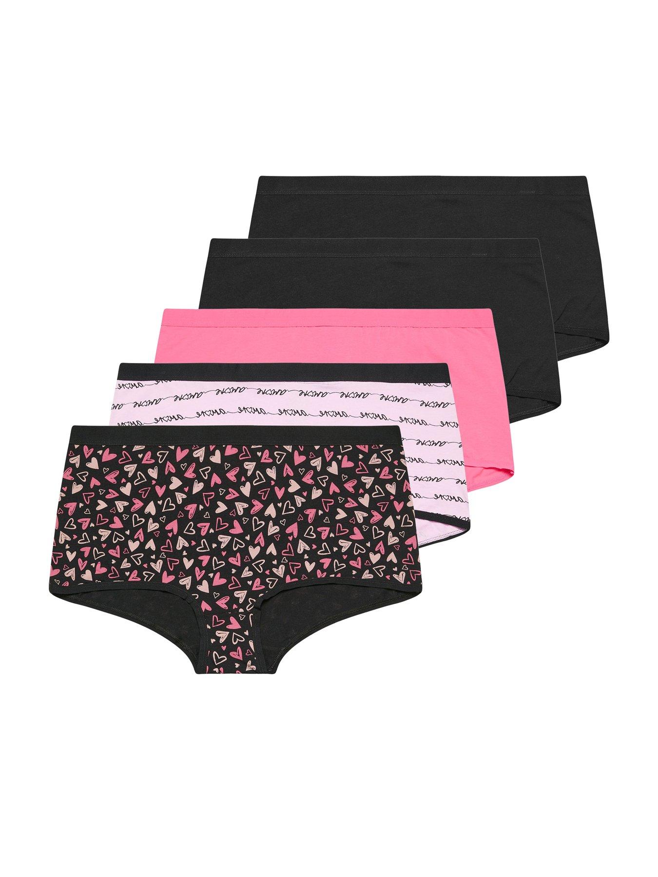 Image 6 of 6 of Yours Curve 5 Pack Sketch Heart Short