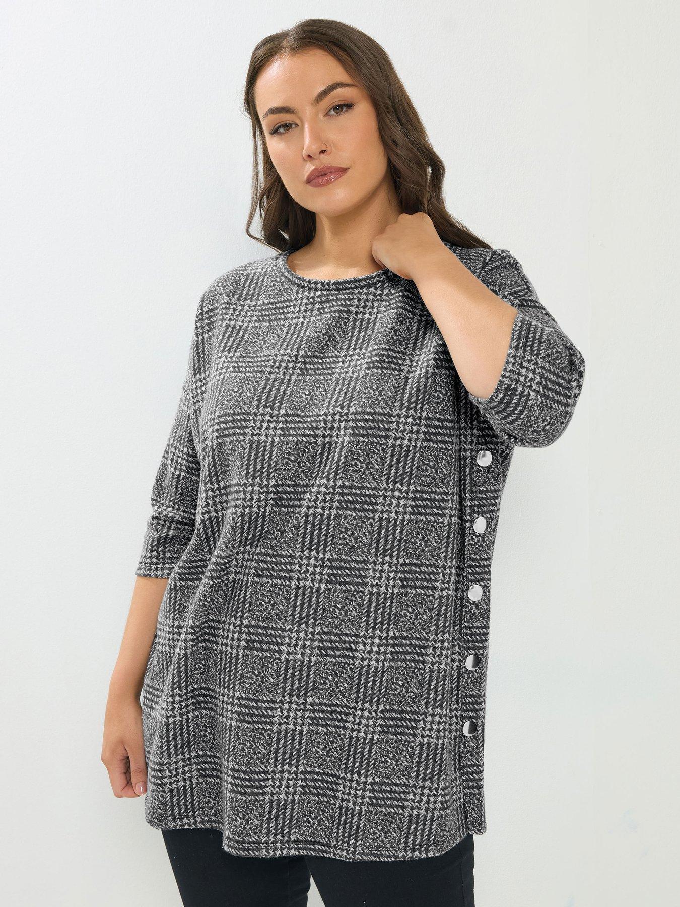 Image 1 of 5 of Yours Curve Side Button Check Top