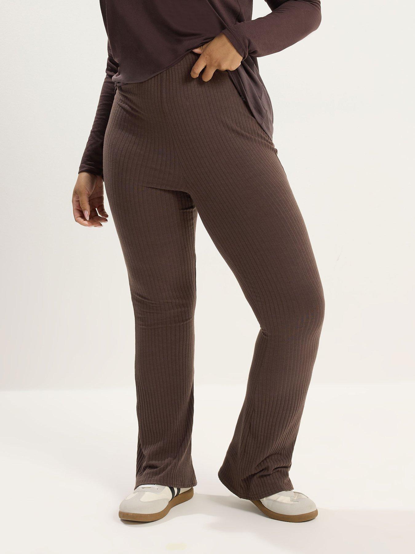 Yours Curve Ribbed Flare Legging