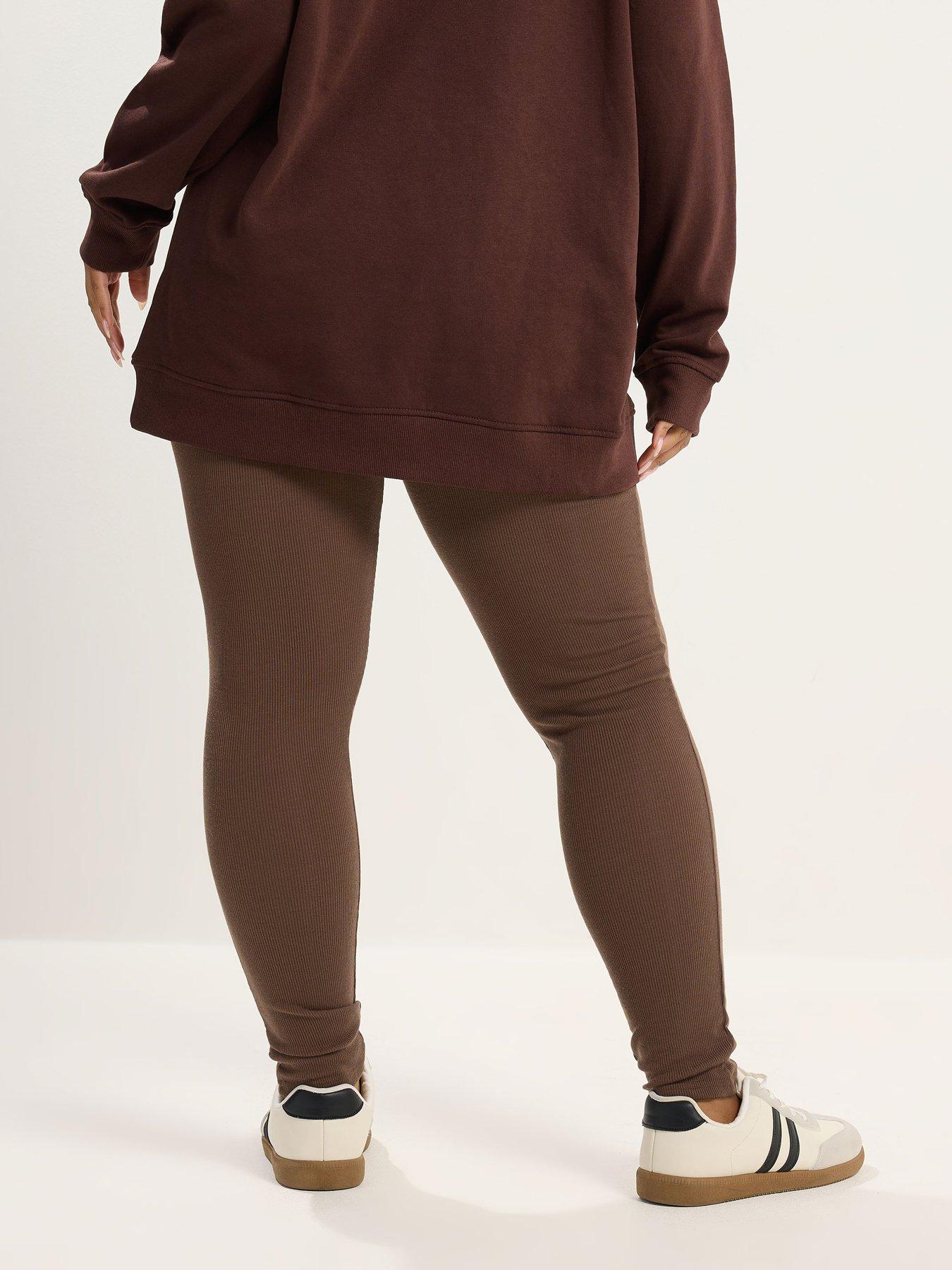 Image 2 of 5 of Yours Curve Mini Ribbed Legging