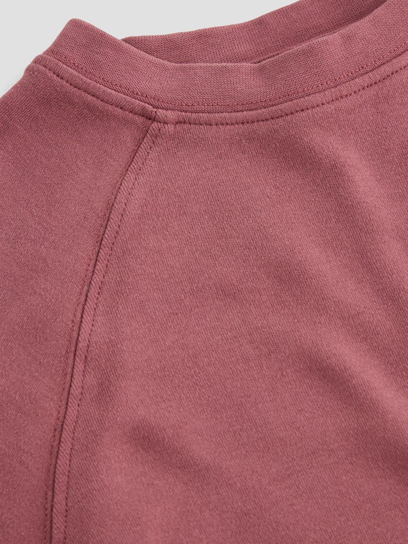 Image 3 of 4 of The Very Collection Girls Acid Wash Oversized Top And Wide Leg Trouser Outfit - Red