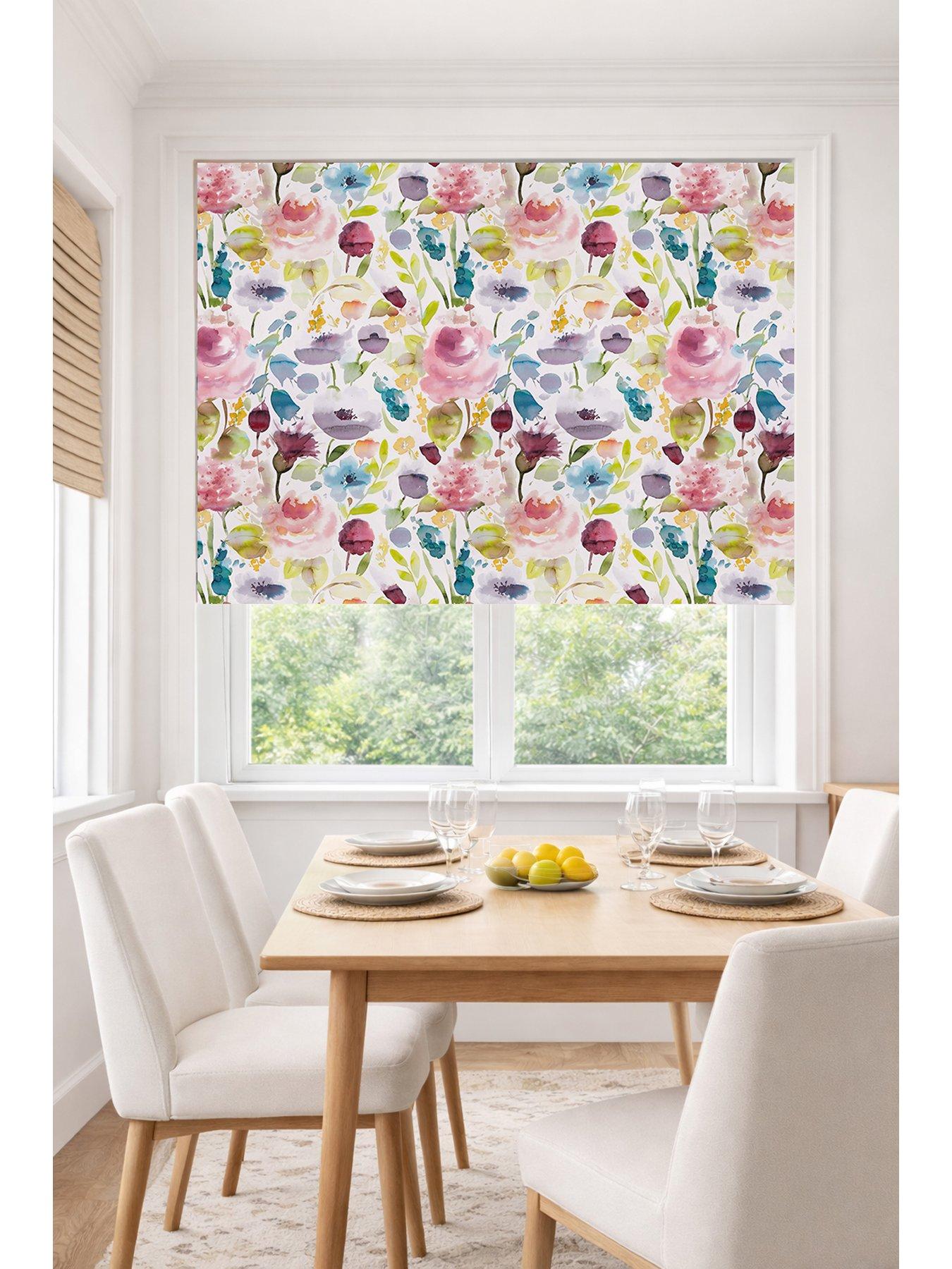 Image 4 of 5 of The Very Collection Painted Floral Roller Blind 150x160 - Autumn
