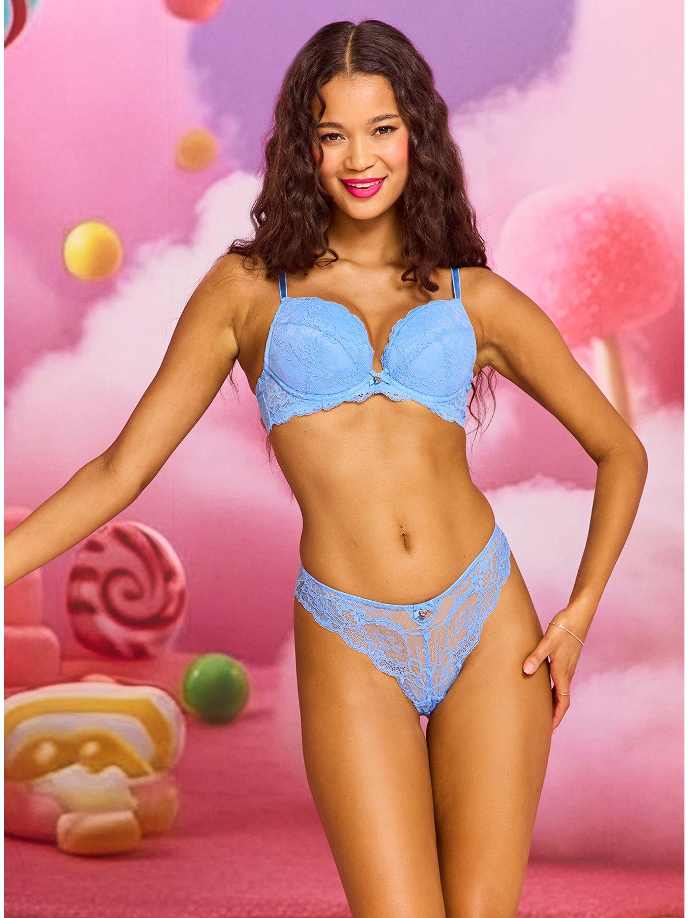 Boux Avenue Mollie Thong - Cornflower - Blue