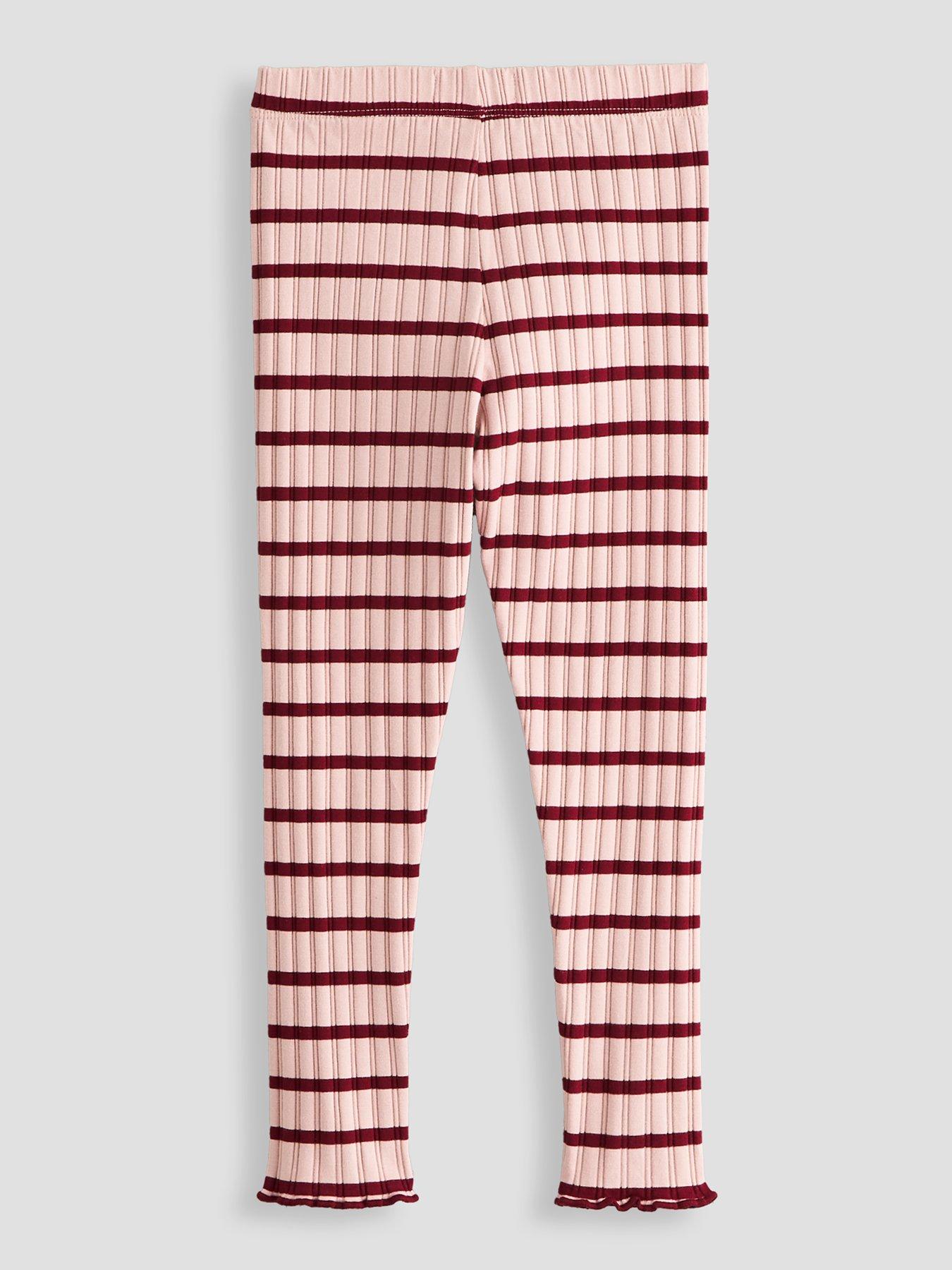 Image 2 of 4 of The Very Collection Girls Stripe Basic Leggings - Pink