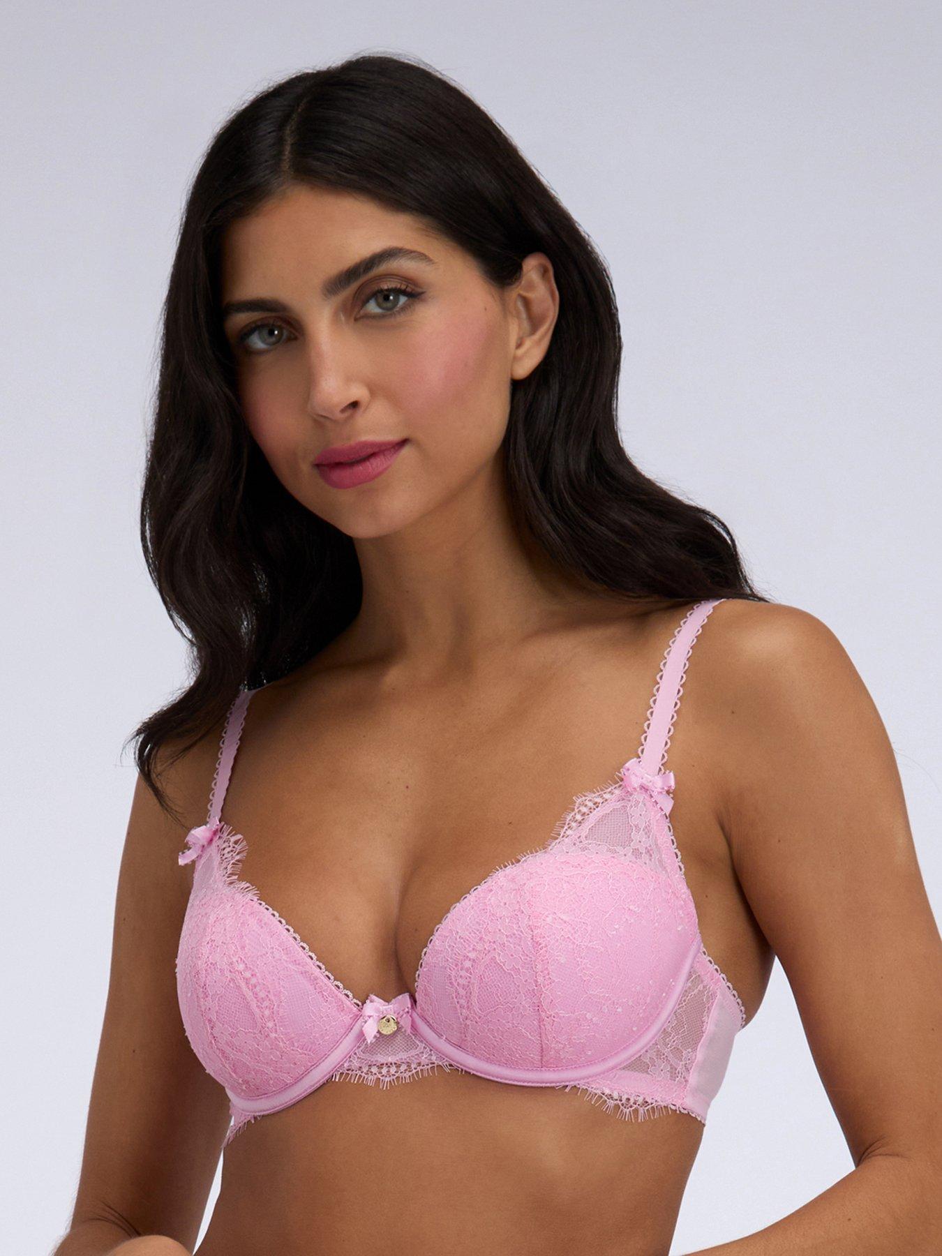Boux Avenue Boux Avenue Fifi Lace Plunge Bra - Bubblegum Pink