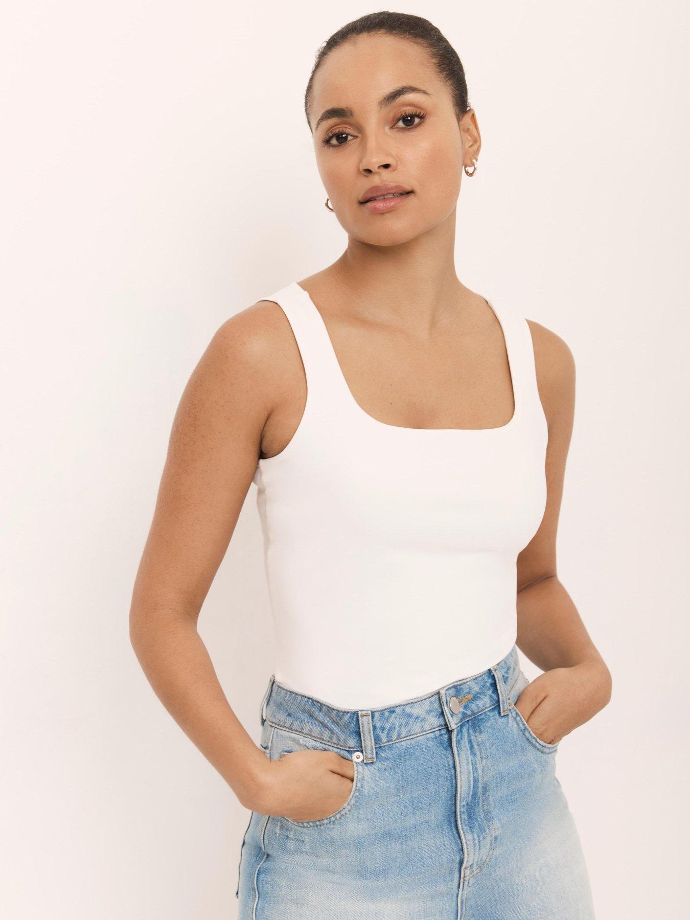 Mint Velvet Layering Scoop Neck Vest - White