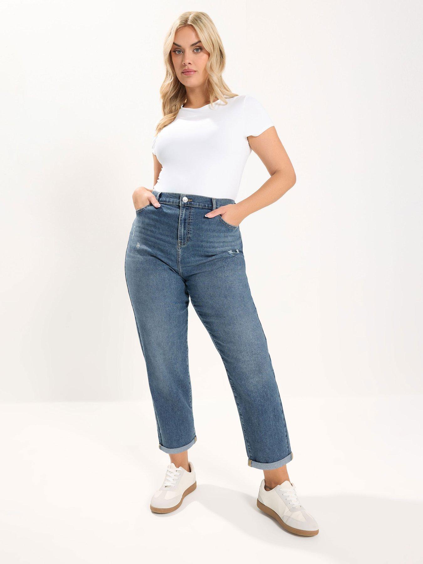 Image 3 of 5 of Yours Curve Distressed Boyfriend Jean