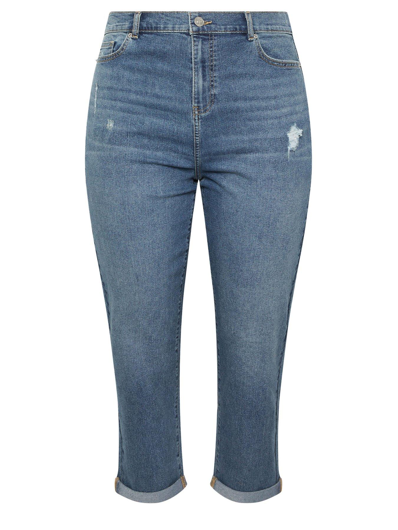 Image 5 of 5 of Yours Curve Distressed Boyfriend Jean