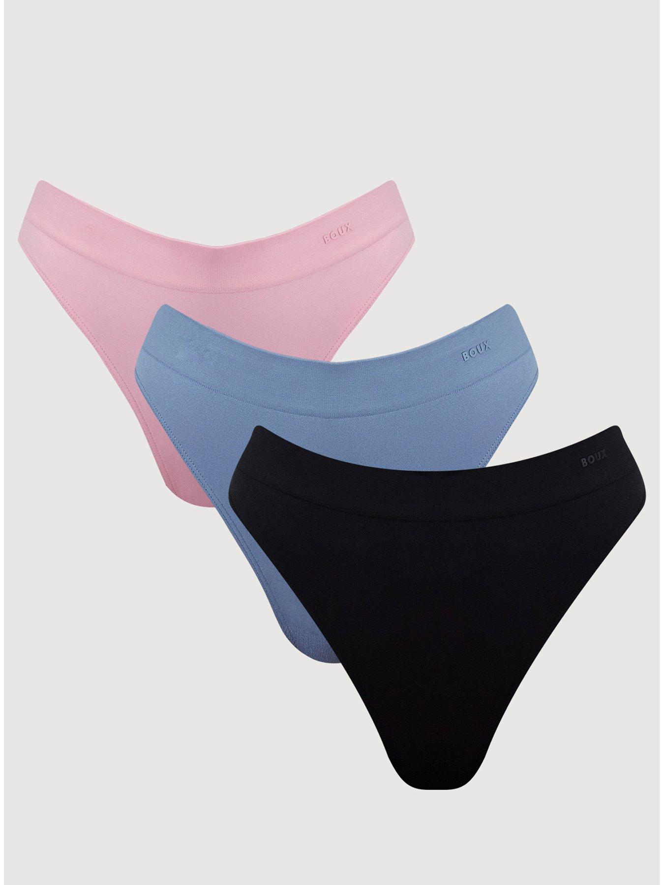 Boux Avenue Seamfree High Leg Thong 3 Pk - Pink Mix