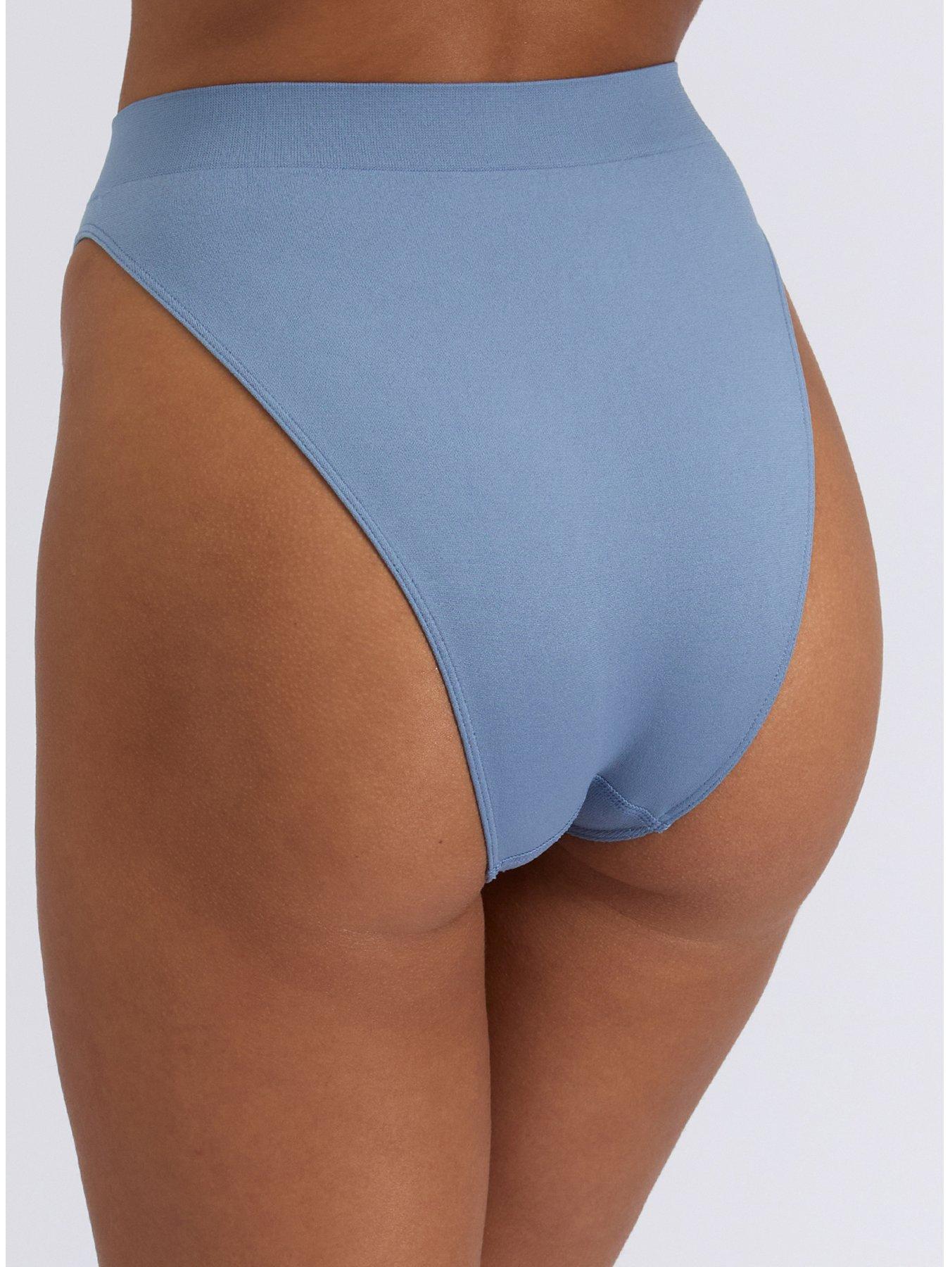 Image 2 of 6 of Boux Avenue Seamfree High Leg Brazilian 3pk - Pink Mix