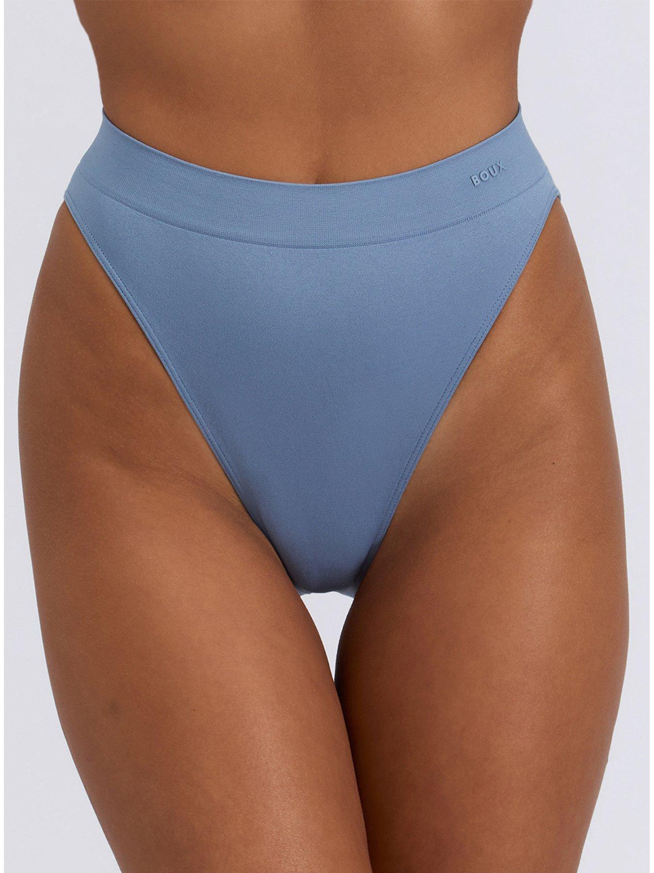 Image 3 of 6 of Boux Avenue Seamfree High Leg Brazilian 3pk - Pink Mix