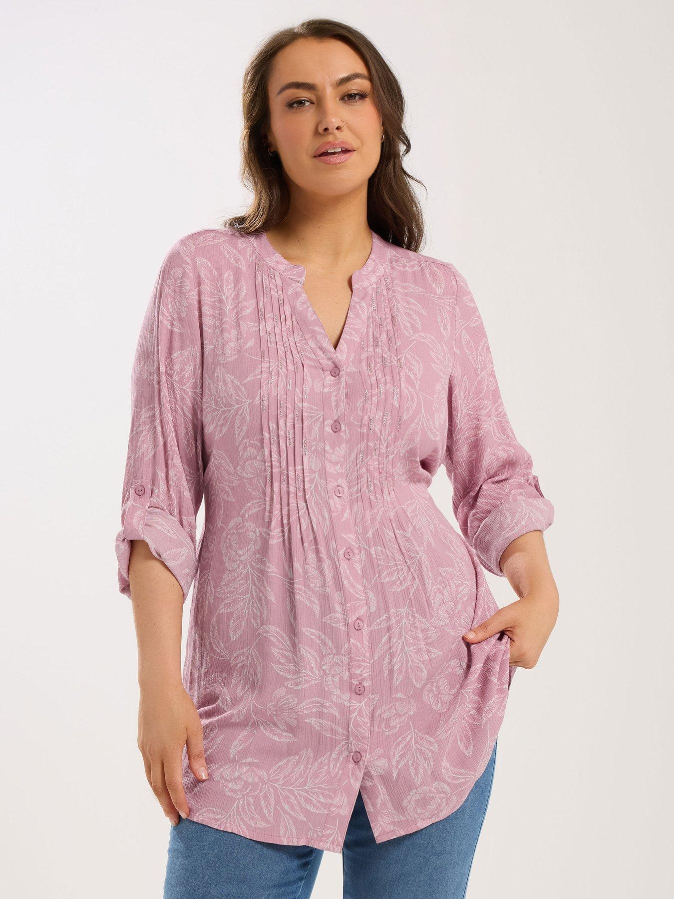 Yours Curve Pintuck Top
