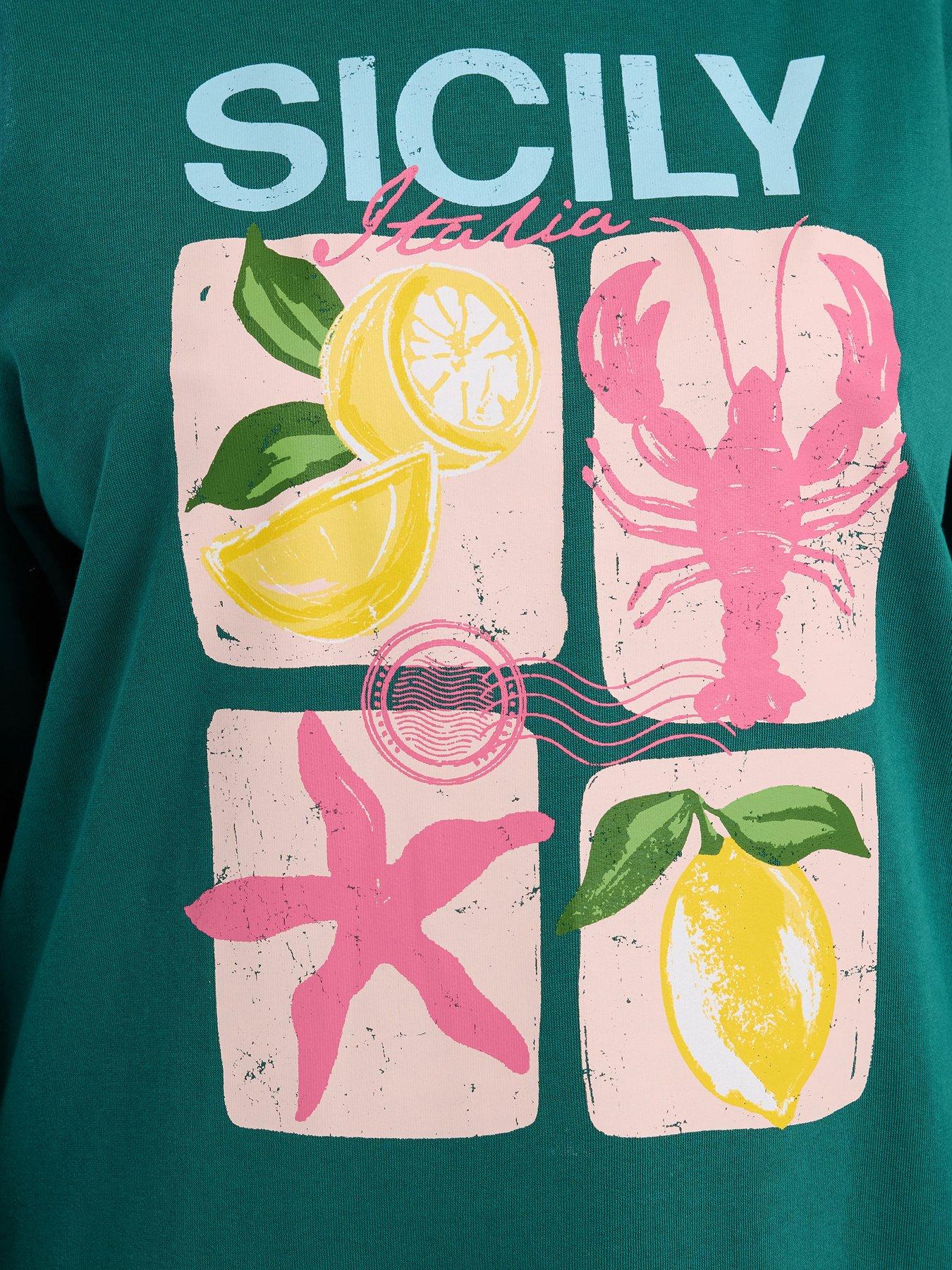 Image 4 of 5 of Yours Curve Sicily Sweatshirt