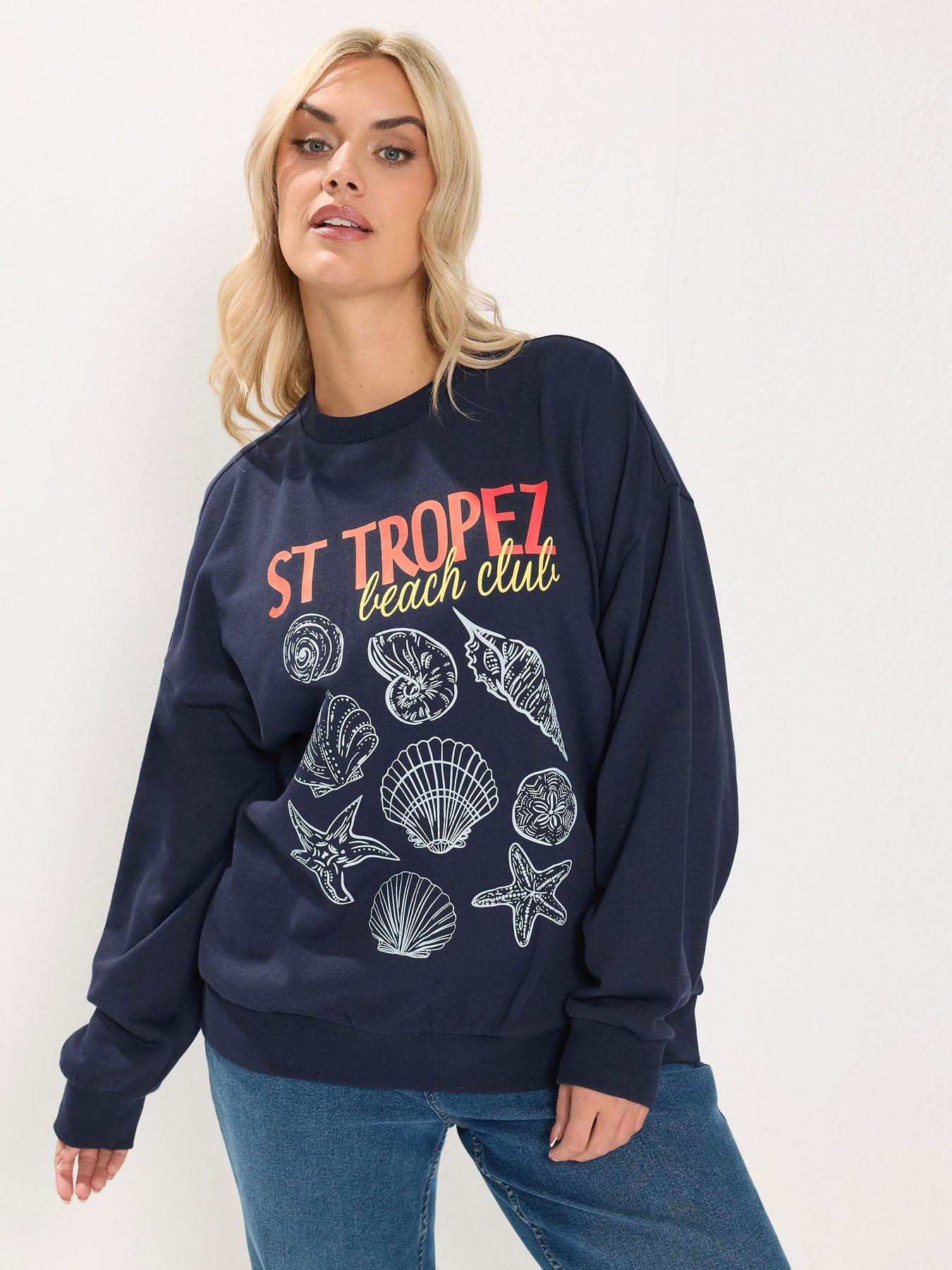 Yours Curve St Tropez Shell Sweatshirt