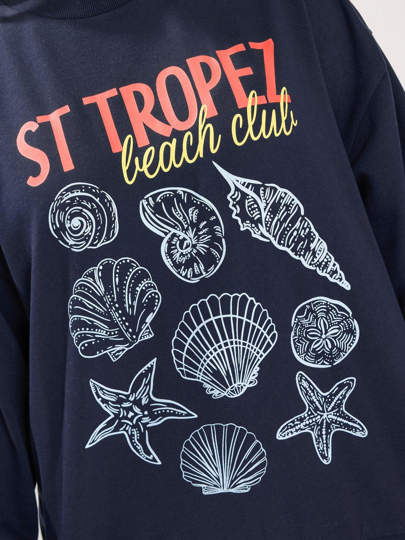 Image 4 of 5 of Yours Curve St Tropez Shell Sweatshirt