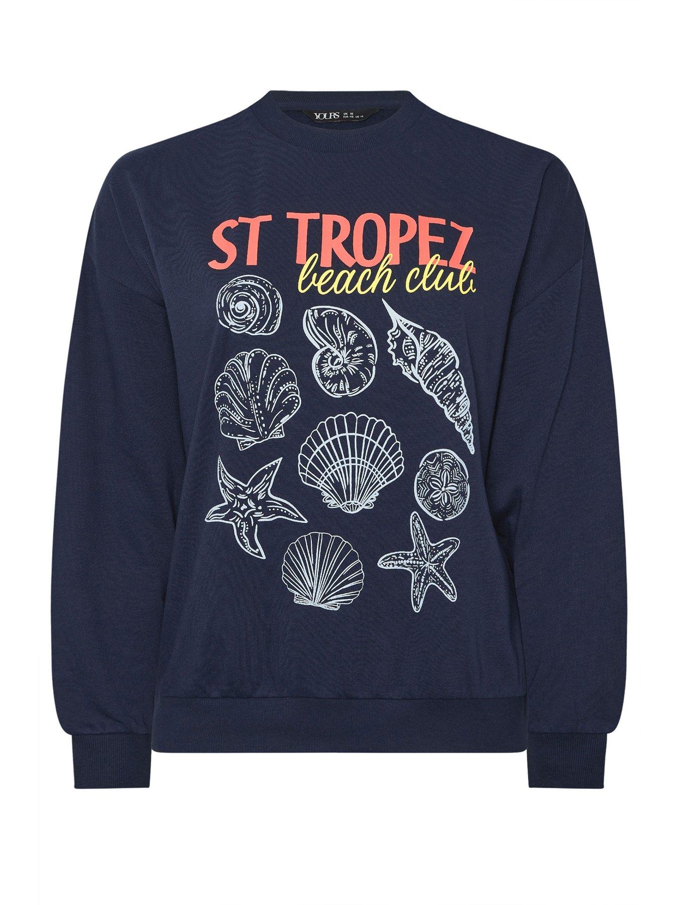 Image 5 of 5 of Yours Curve St Tropez Shell Sweatshirt