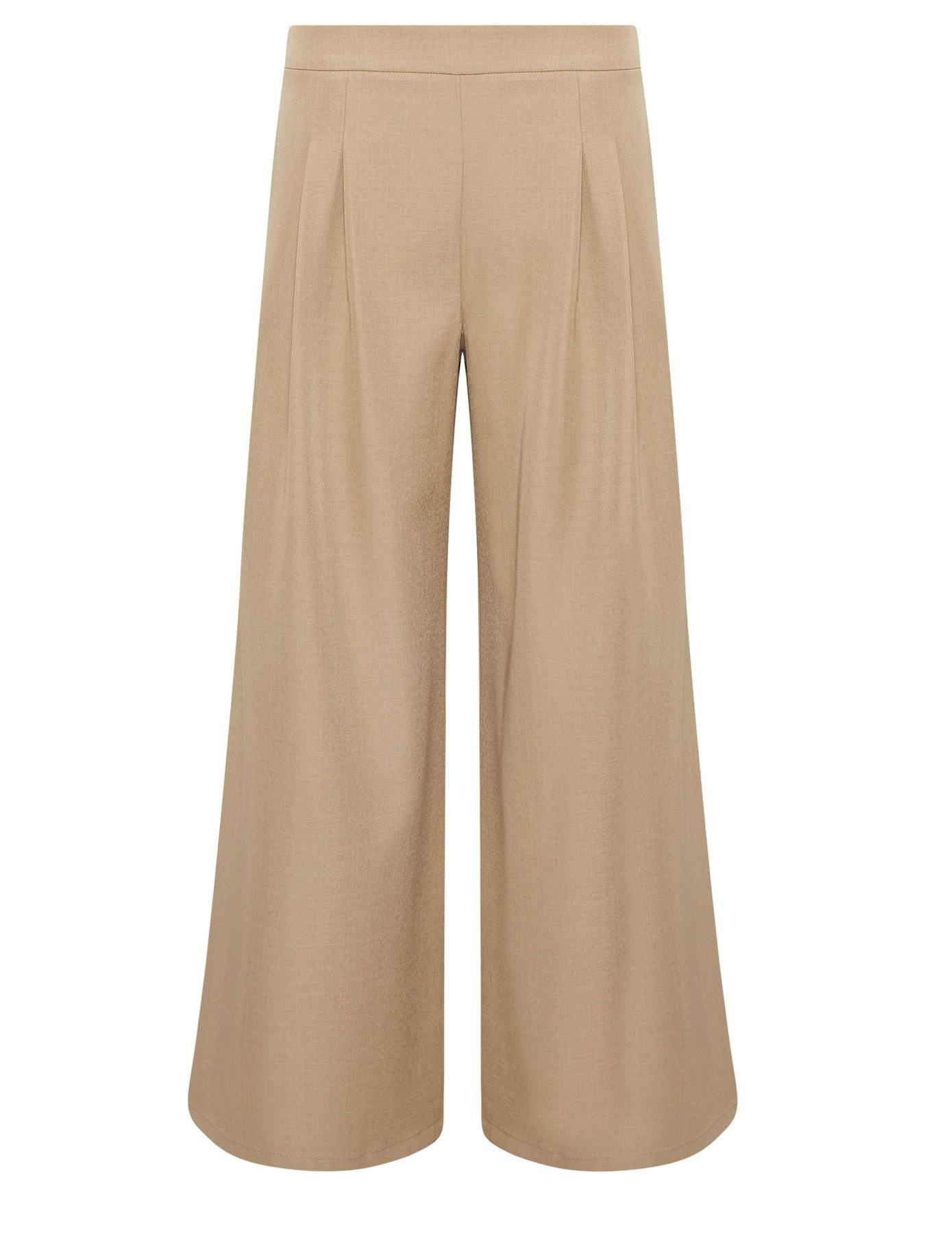 Image 5 of 5 of PixieGirl Petite Pleat Front Palazzo Trousers