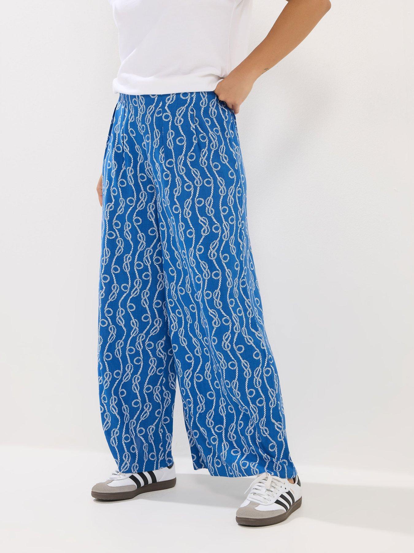 PixieGirl Petite Rope Print Palazzo Trousers