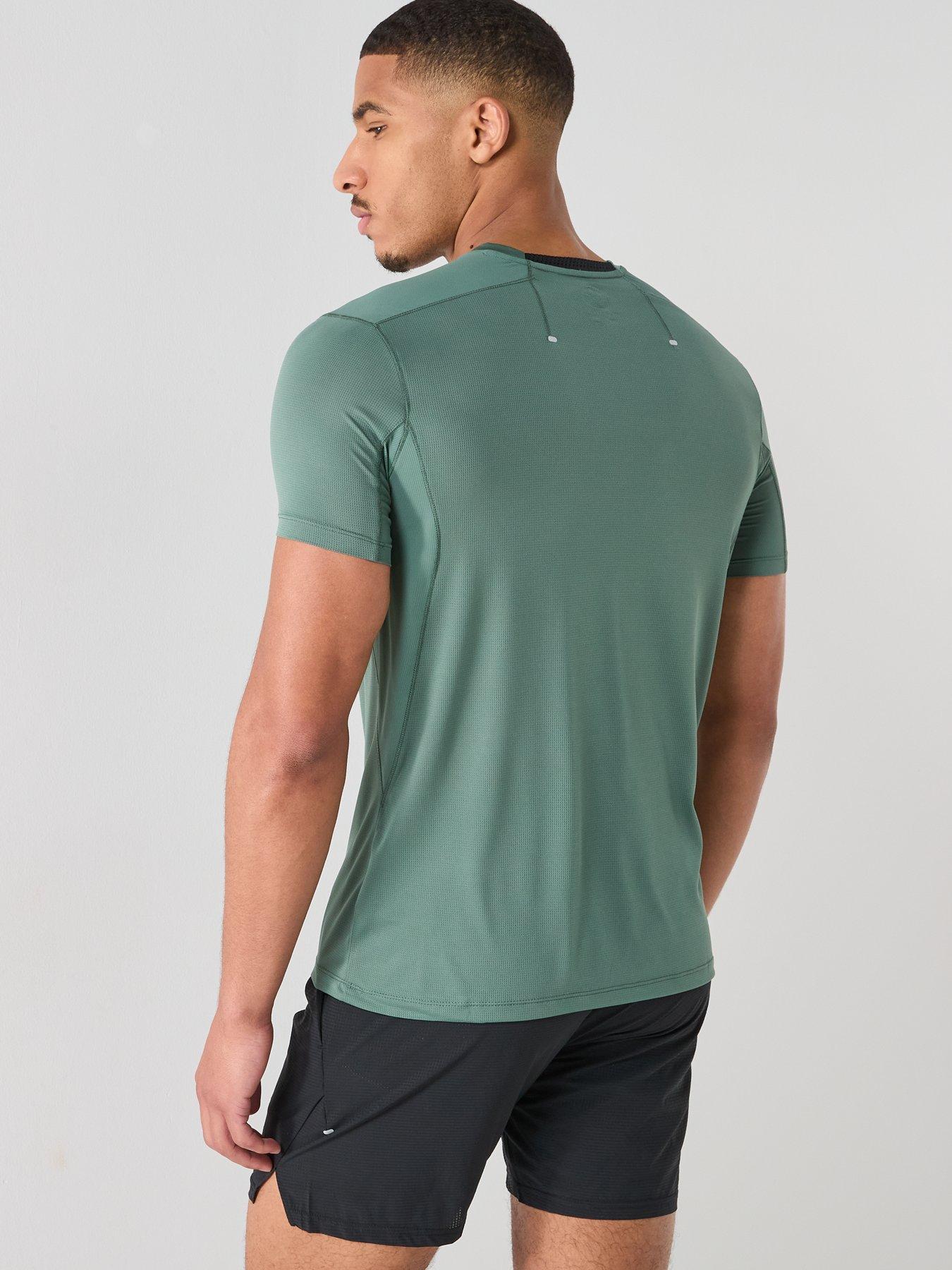 Image 2 of 4 of Gym King Mens Energise T-Shirt - Green