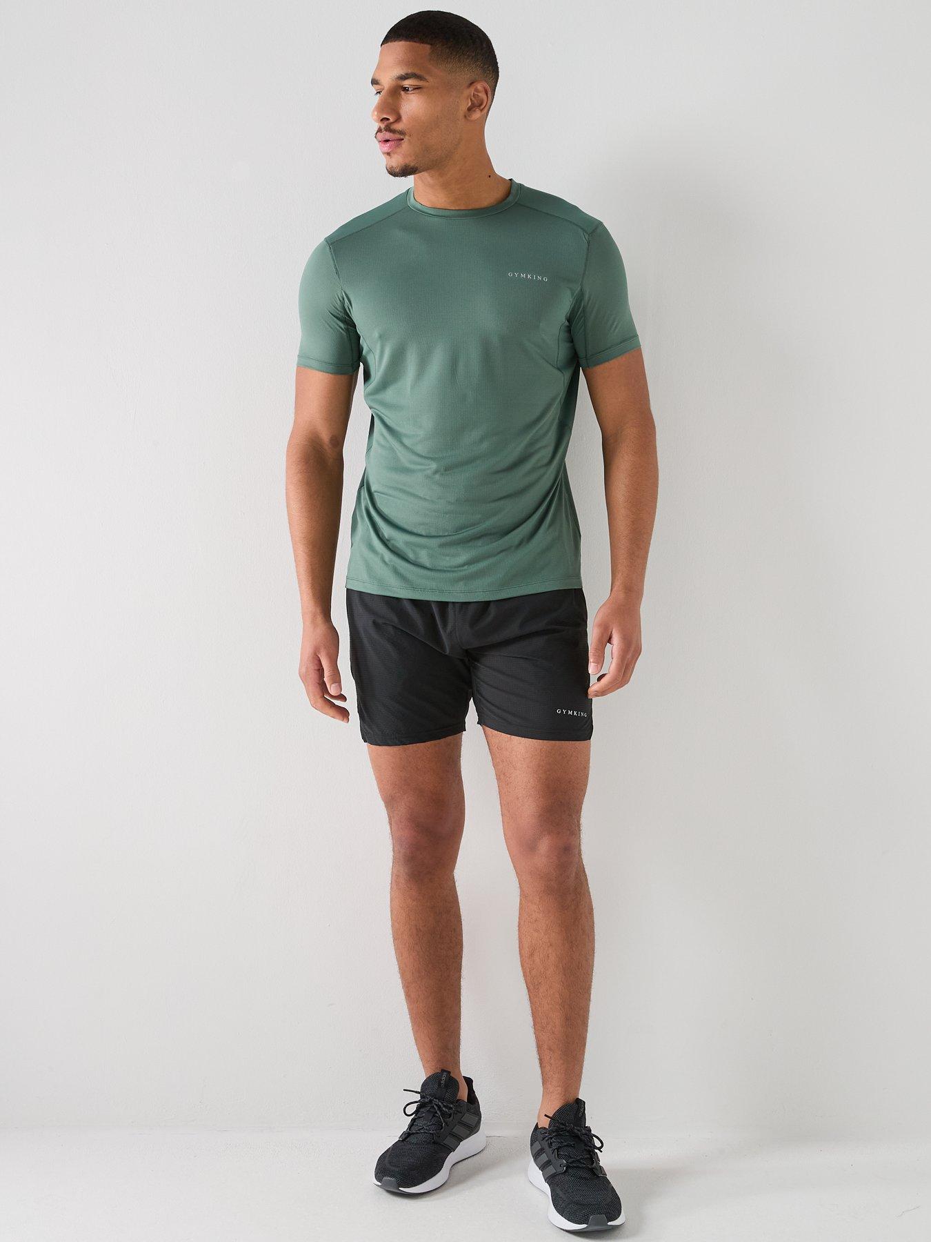 Image 3 of 4 of Gym King Mens Energise T-Shirt - Green