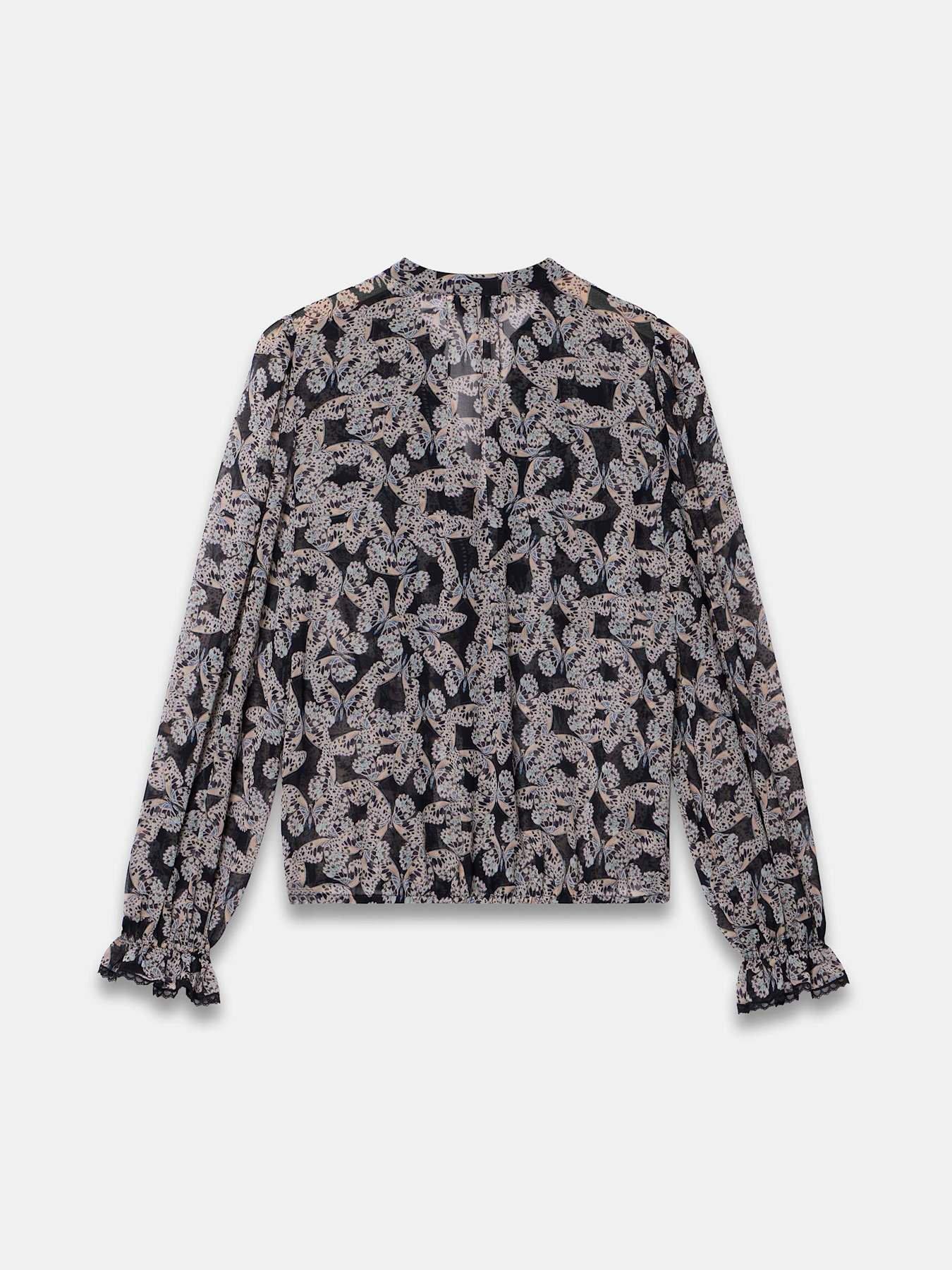 Image 5 of 5 of Mint Velvet Black Butterfly Print Blouse