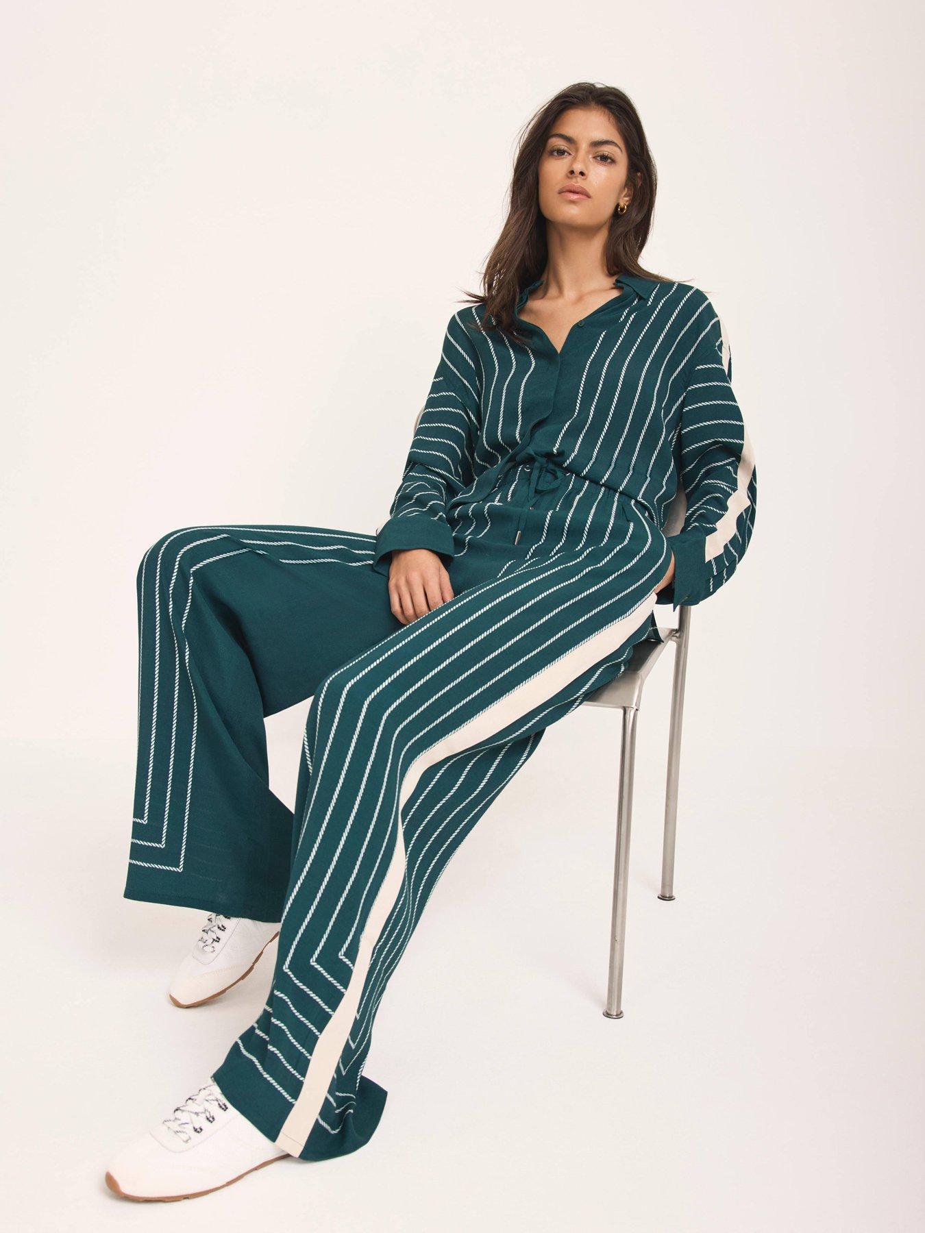 Image 3 of 6 of Mint Velvet Nia Print Stripe Trouser