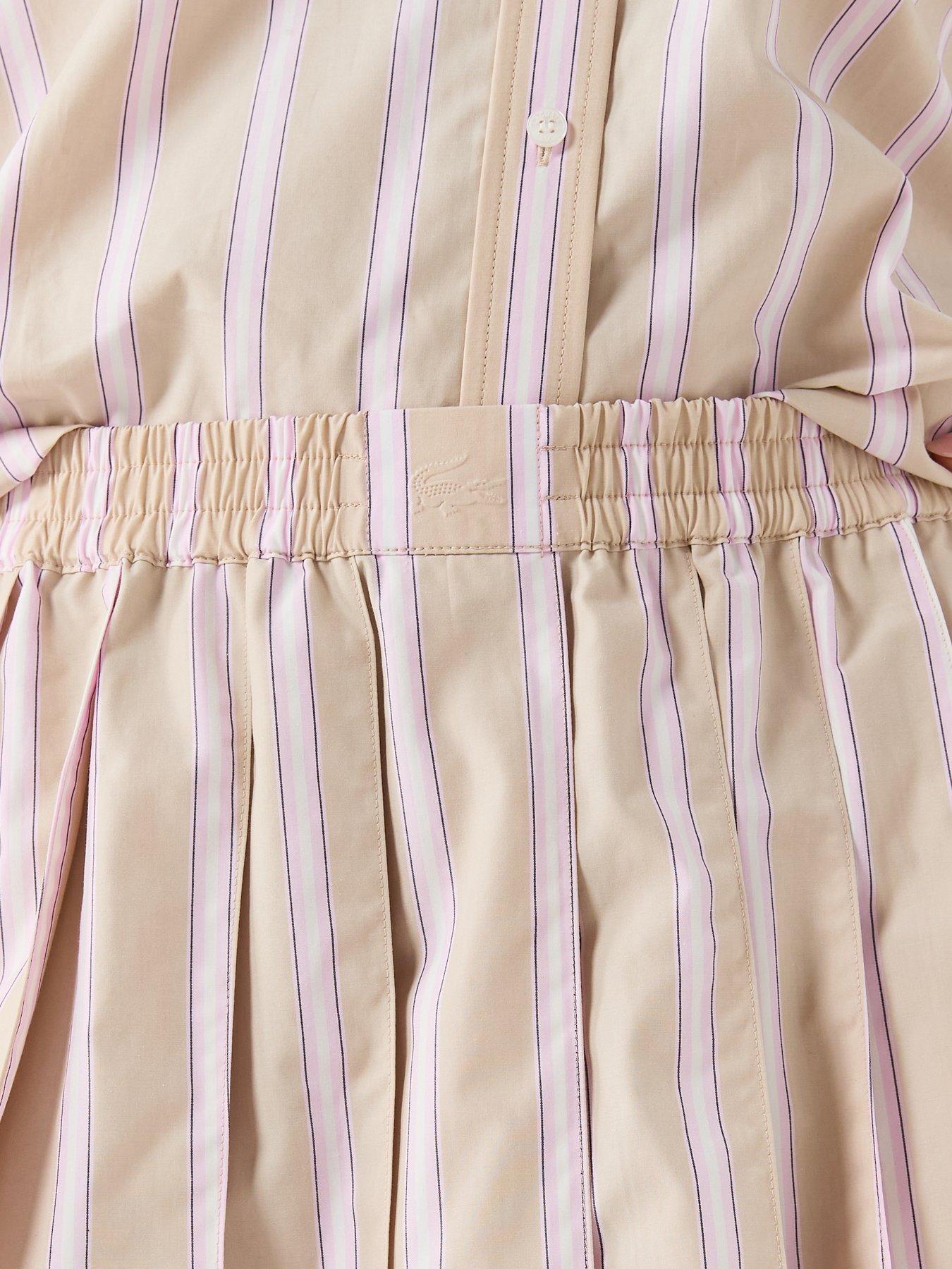 Image 4 of 5 of Lacoste Stripe Bermuda Skirt - Beige