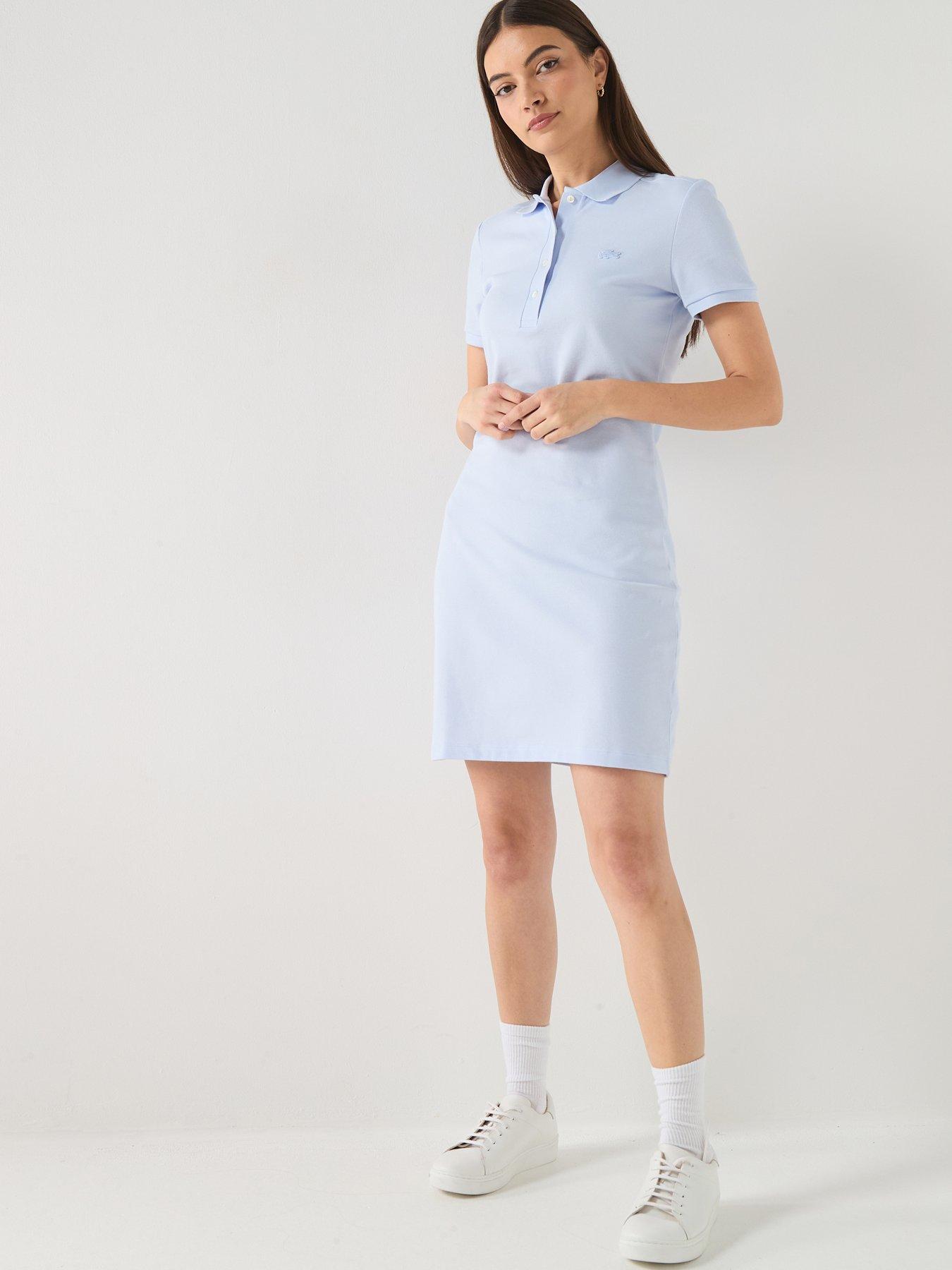 Lacoste Polo Logo Dress - Light Blue