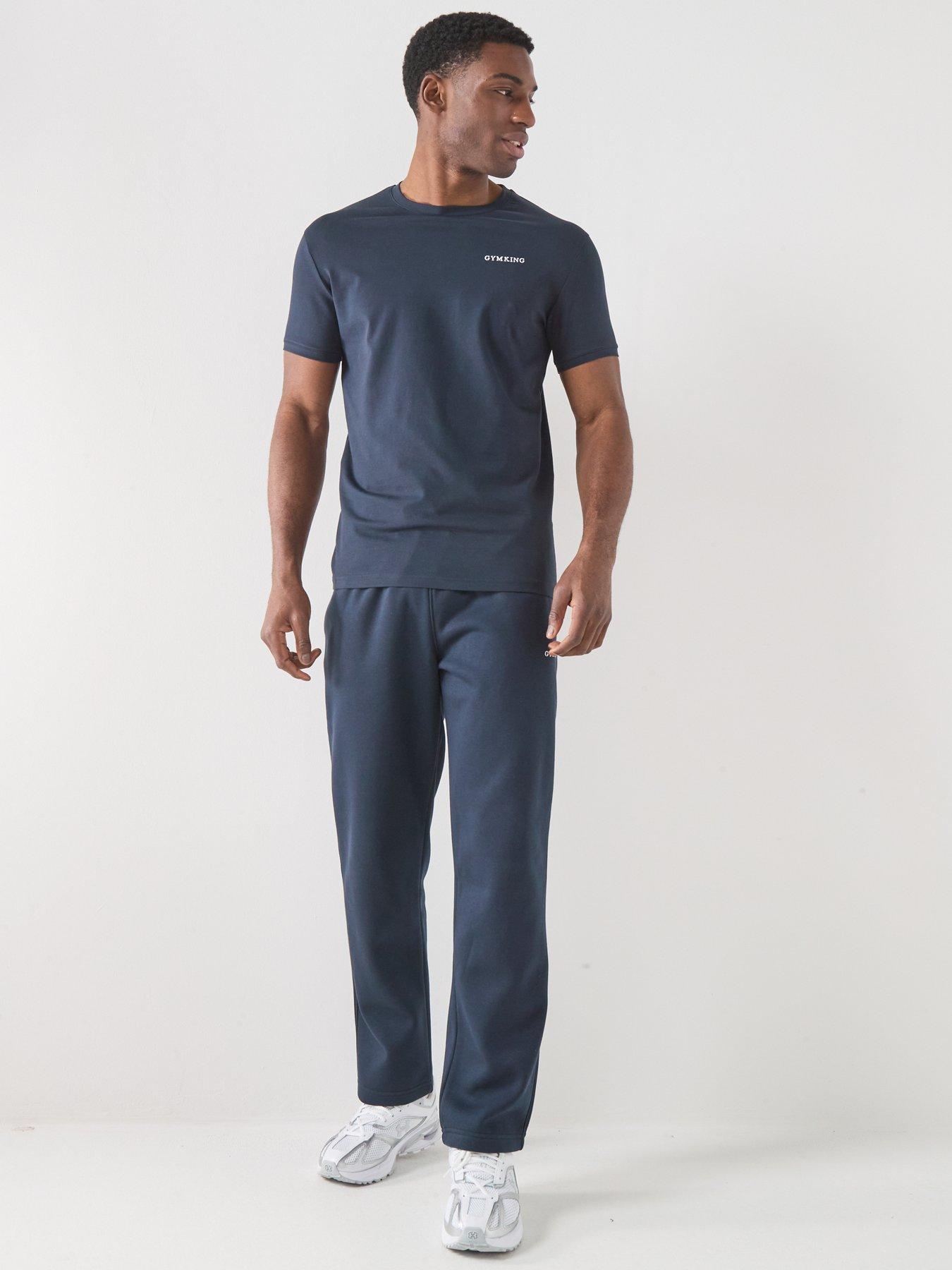 Image 3 of 6 of Gym King Mens Fundamental Linear T-Shirt - Navy