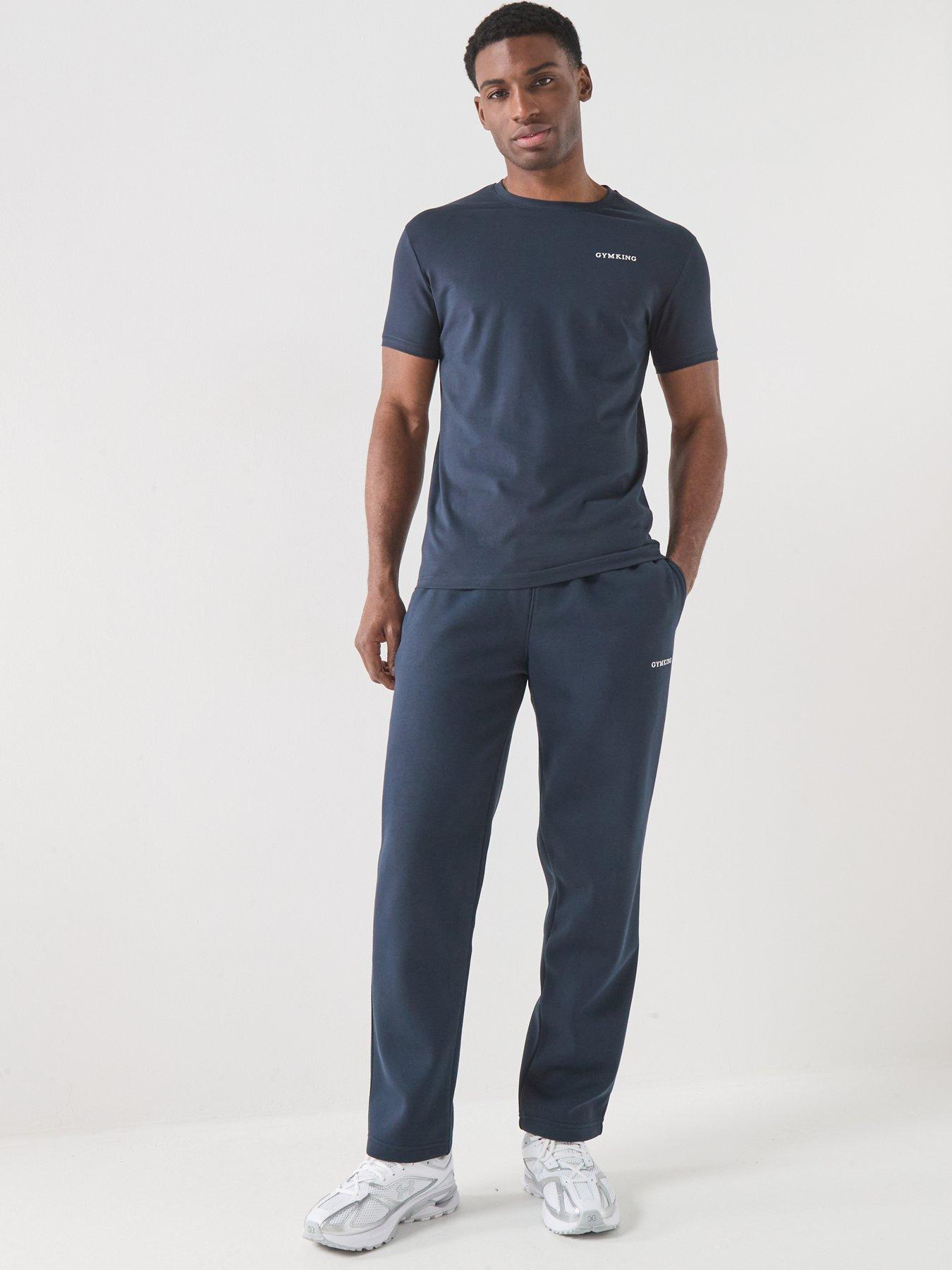 Image 5 of 6 of Gym King Mens Fundamental Linear T-Shirt - Navy