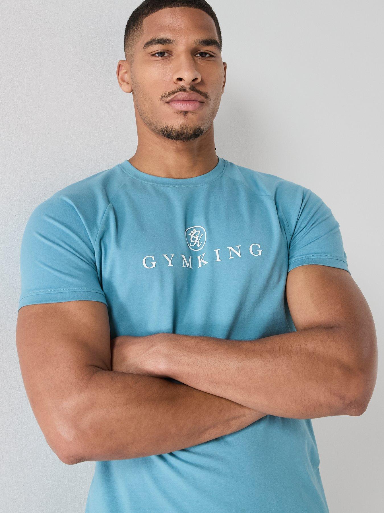 Image 5 of 5 of Gym King Mens Pro T-Shirt - Blue