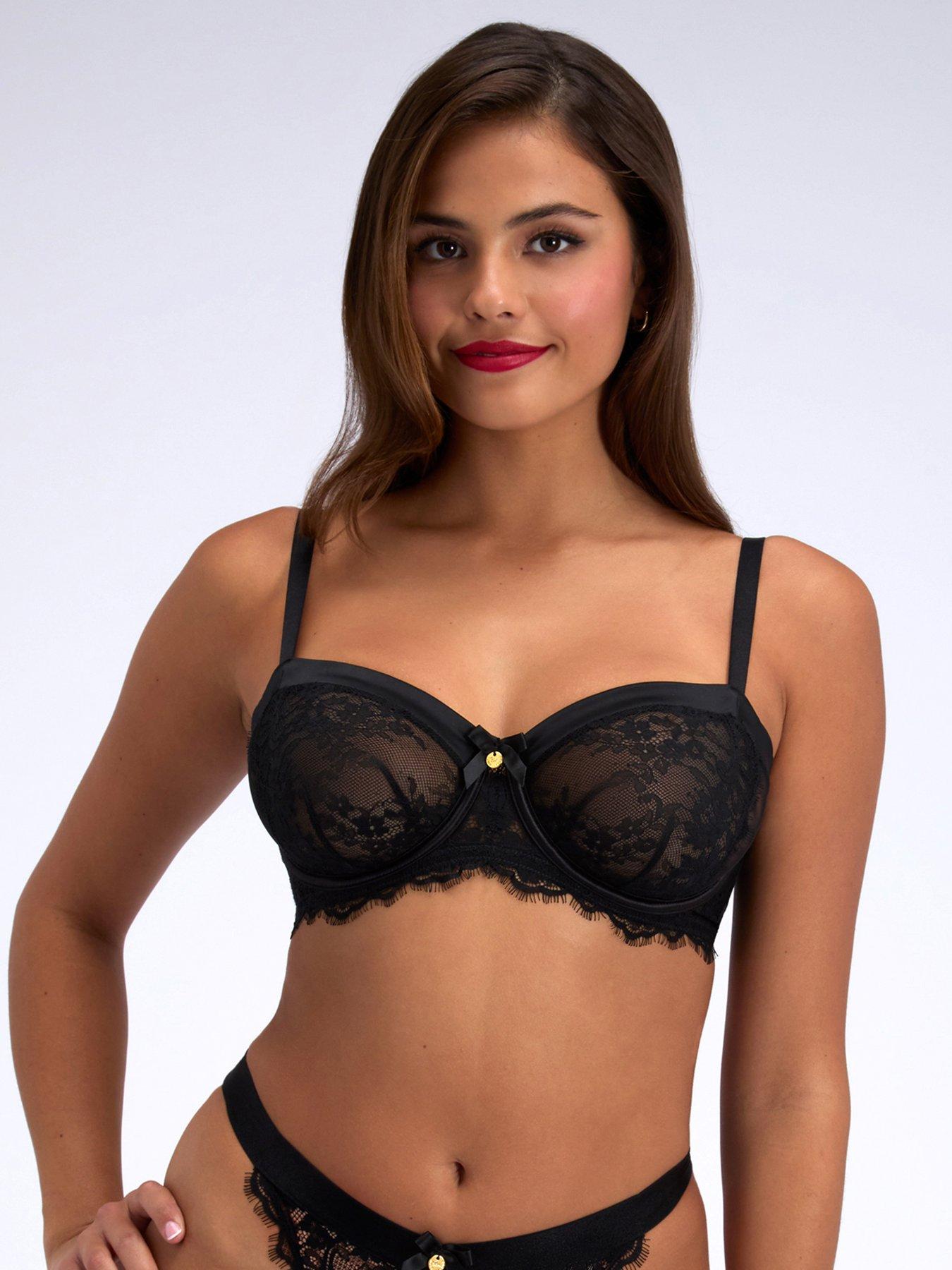 Boux Avenue Boux Avenue Daria Lace Balconette Bra - Black
