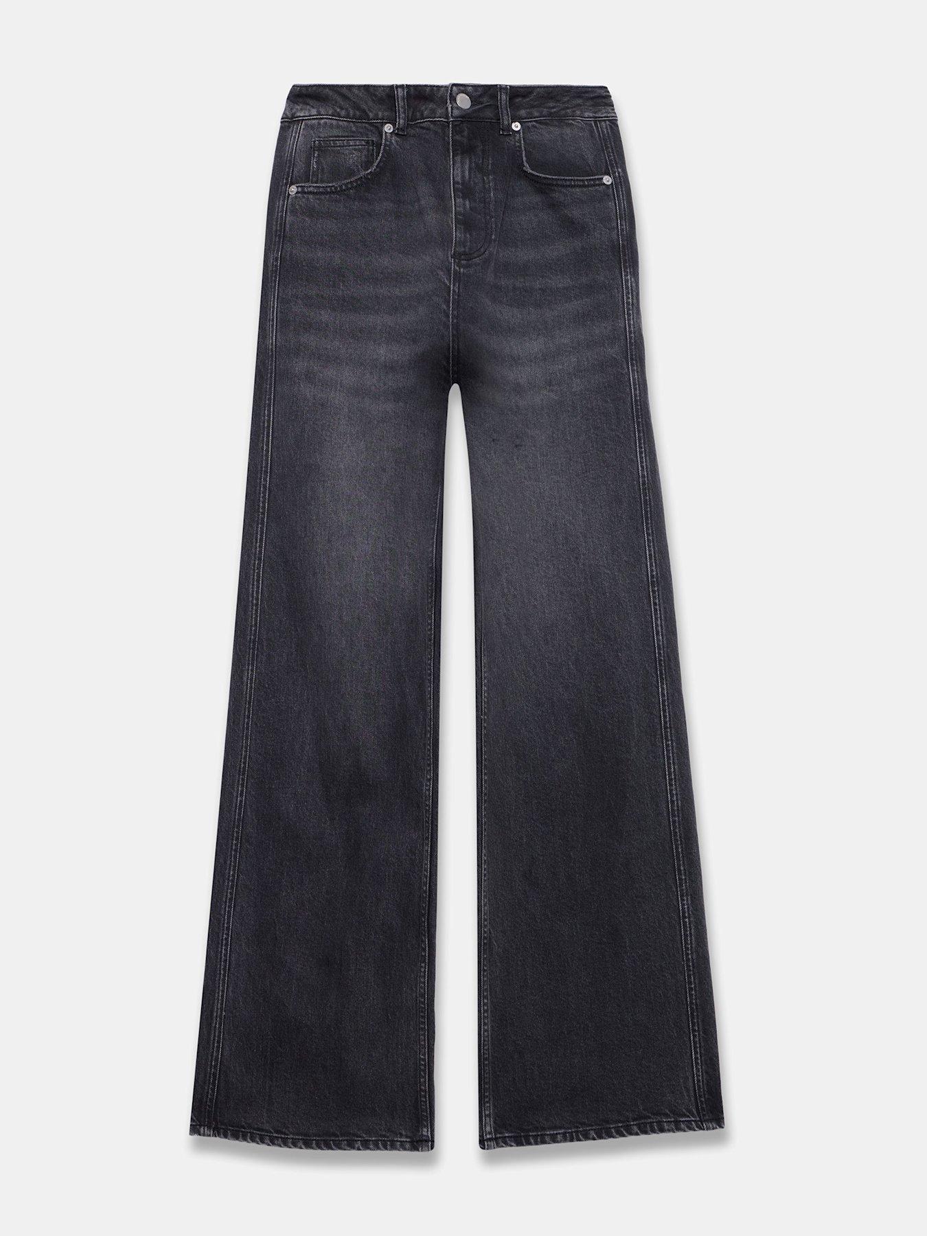Image 5 of 6 of Mint Velvet Column Straight Jeans - Black Wash
