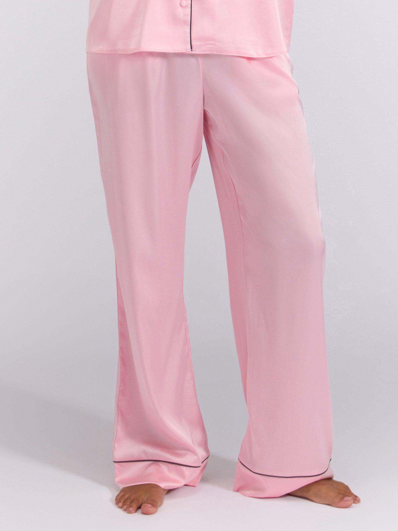 Image 1 of 5 of Boux Avenue Luxe Satin Pant - Light Pink