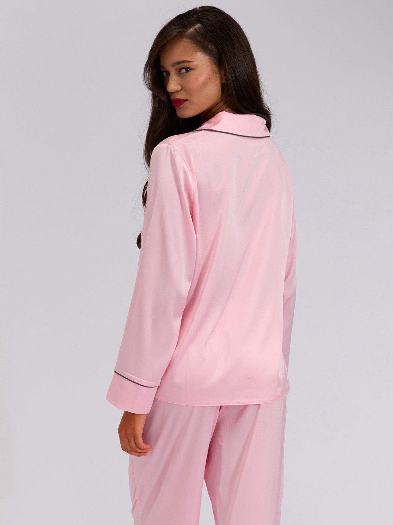 Image 2 of 5 of Boux Avenue Luxe Satin Pant - Light Pink