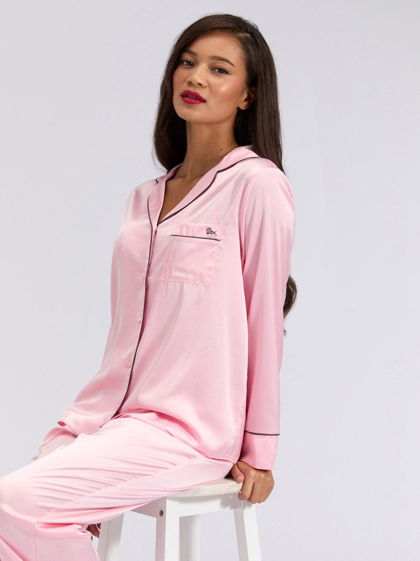 Image 4 of 5 of Boux Avenue Luxe Satin Pant - Light Pink