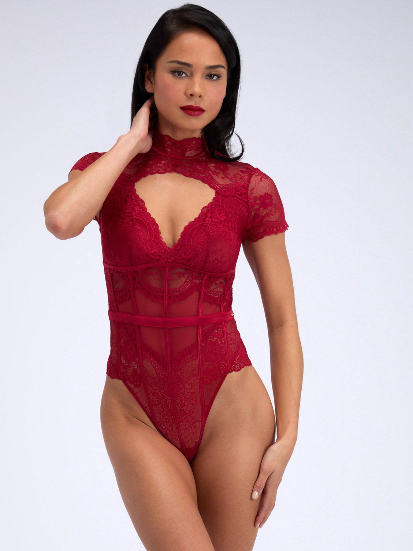 Boux Avenue Boux Avenue Violetta Lace Body - Pillar Box