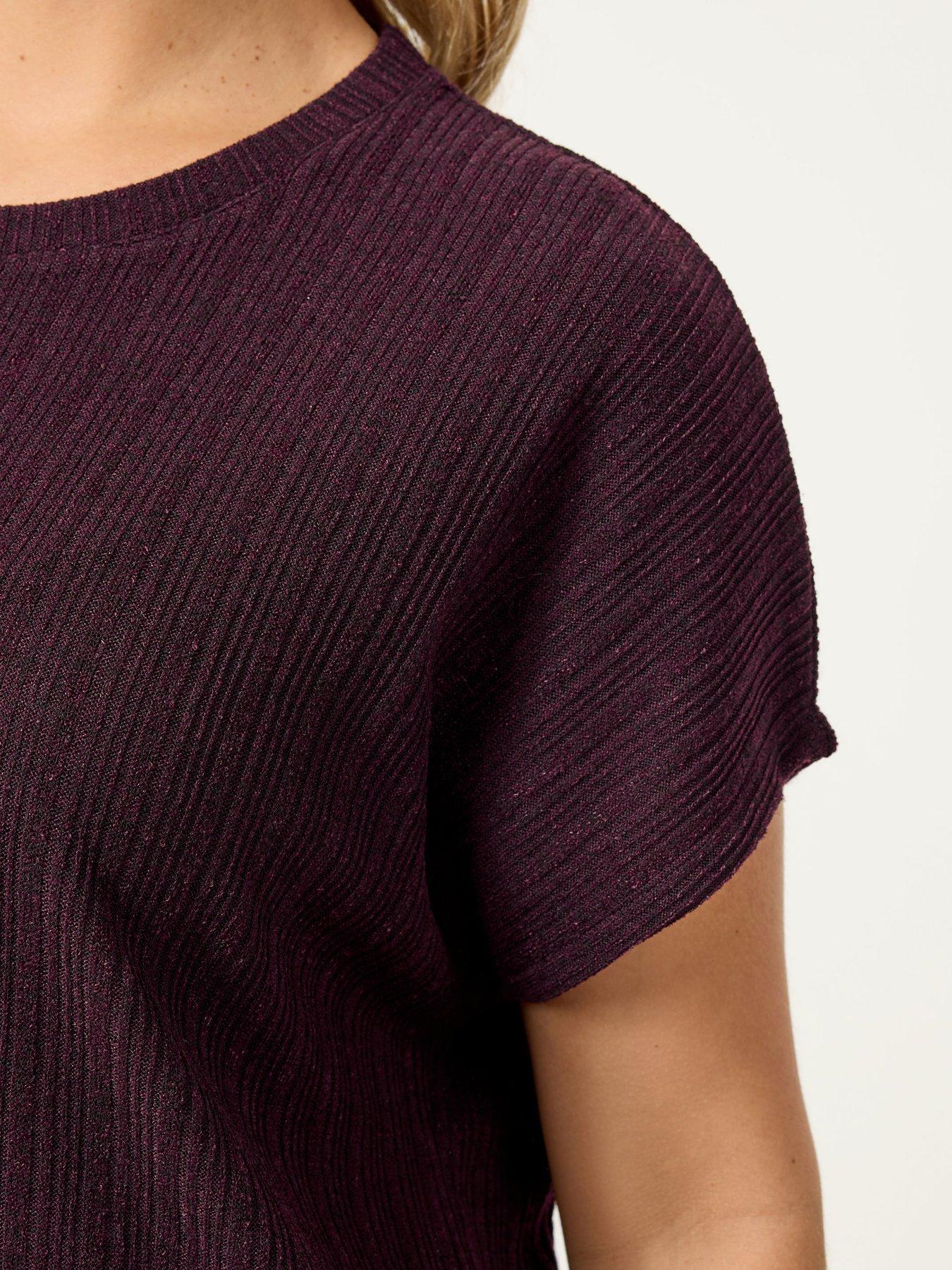 Image 4 of 5 of Yours Curve Knitted 2 Piece T-shirt Co Ord