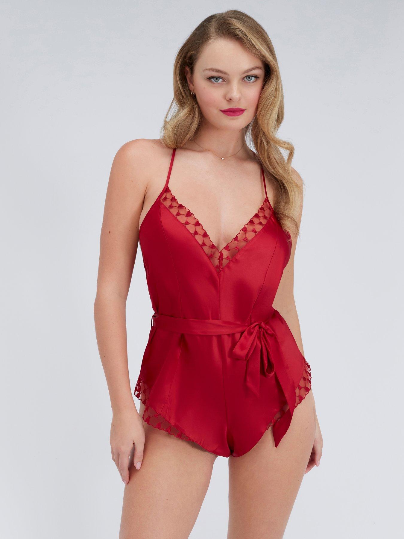 Boux Avenue Boux Avenue Josephina Heart Teddy - Dark Red