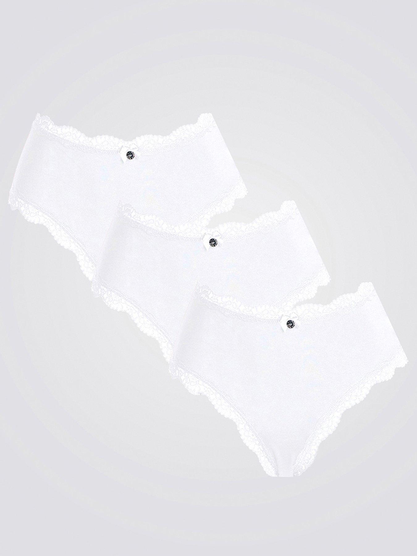 Image 1 of 4 of Boux Avenue Tatiana Brazilian Knickers 3 Pack - White