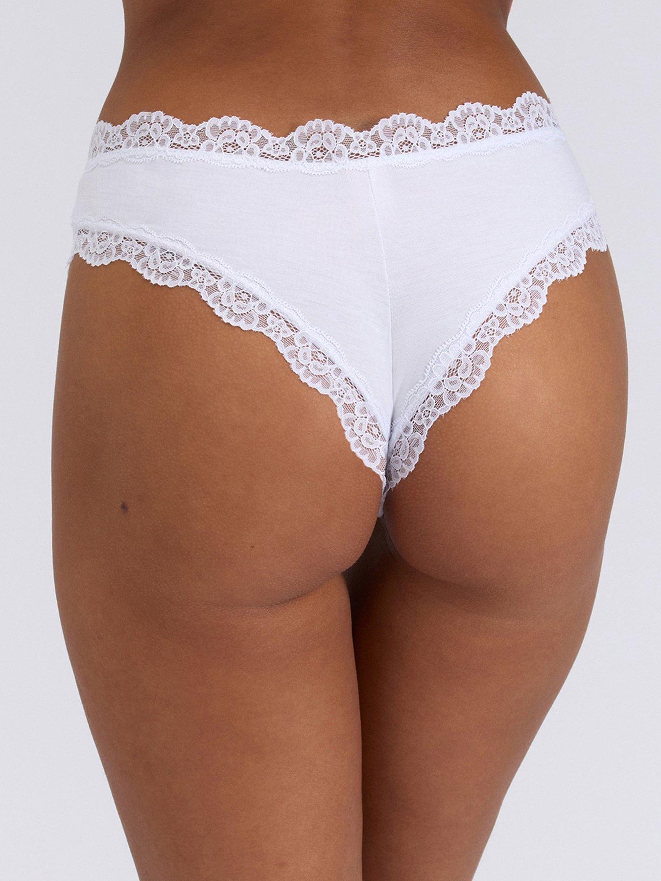 Image 2 of 4 of Boux Avenue Tatiana Brazilian Knickers 3 Pack - White