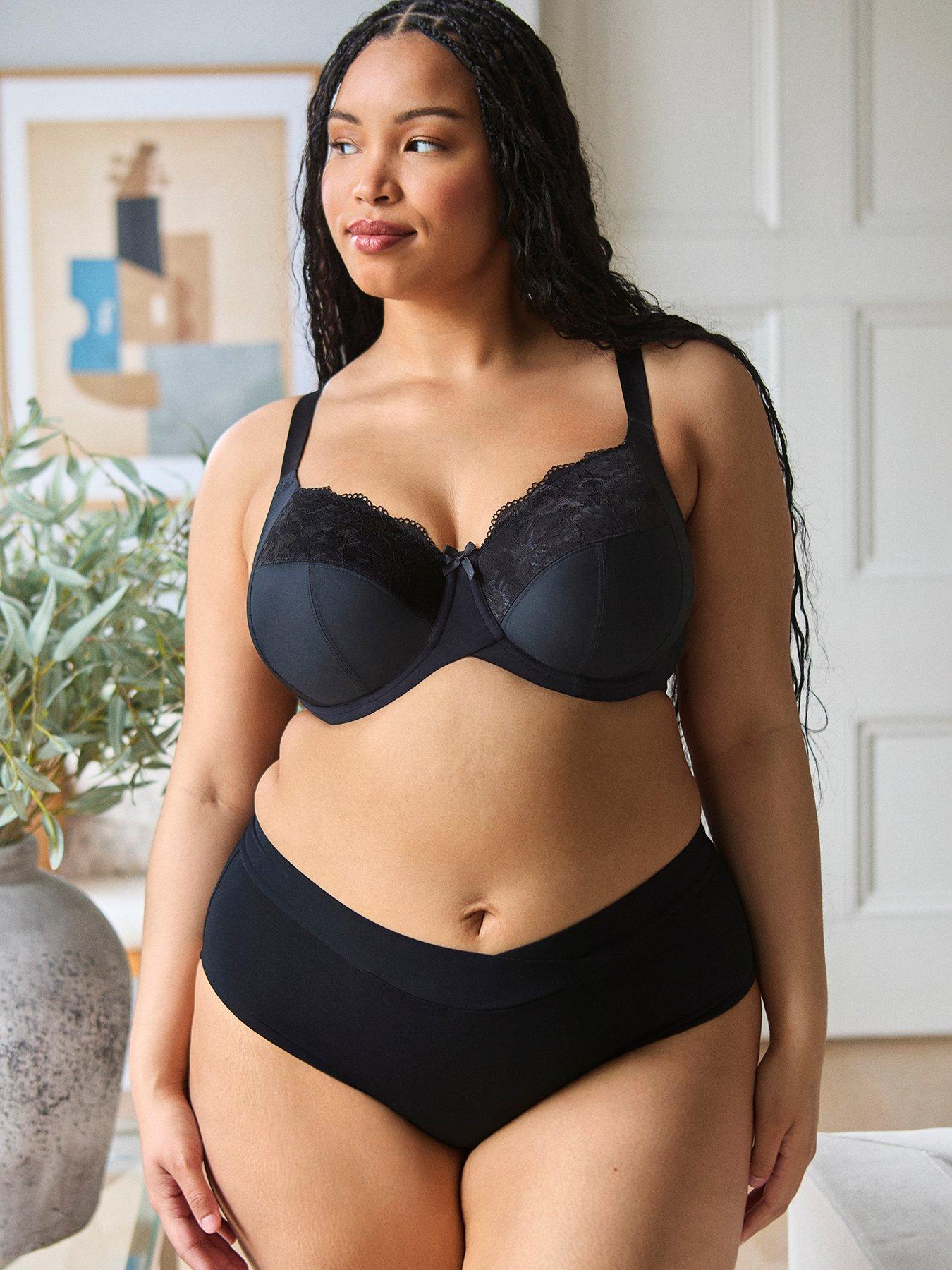 Sculptresse Amara Black Full Cup Wired Bra, Black, Size 36K, Women